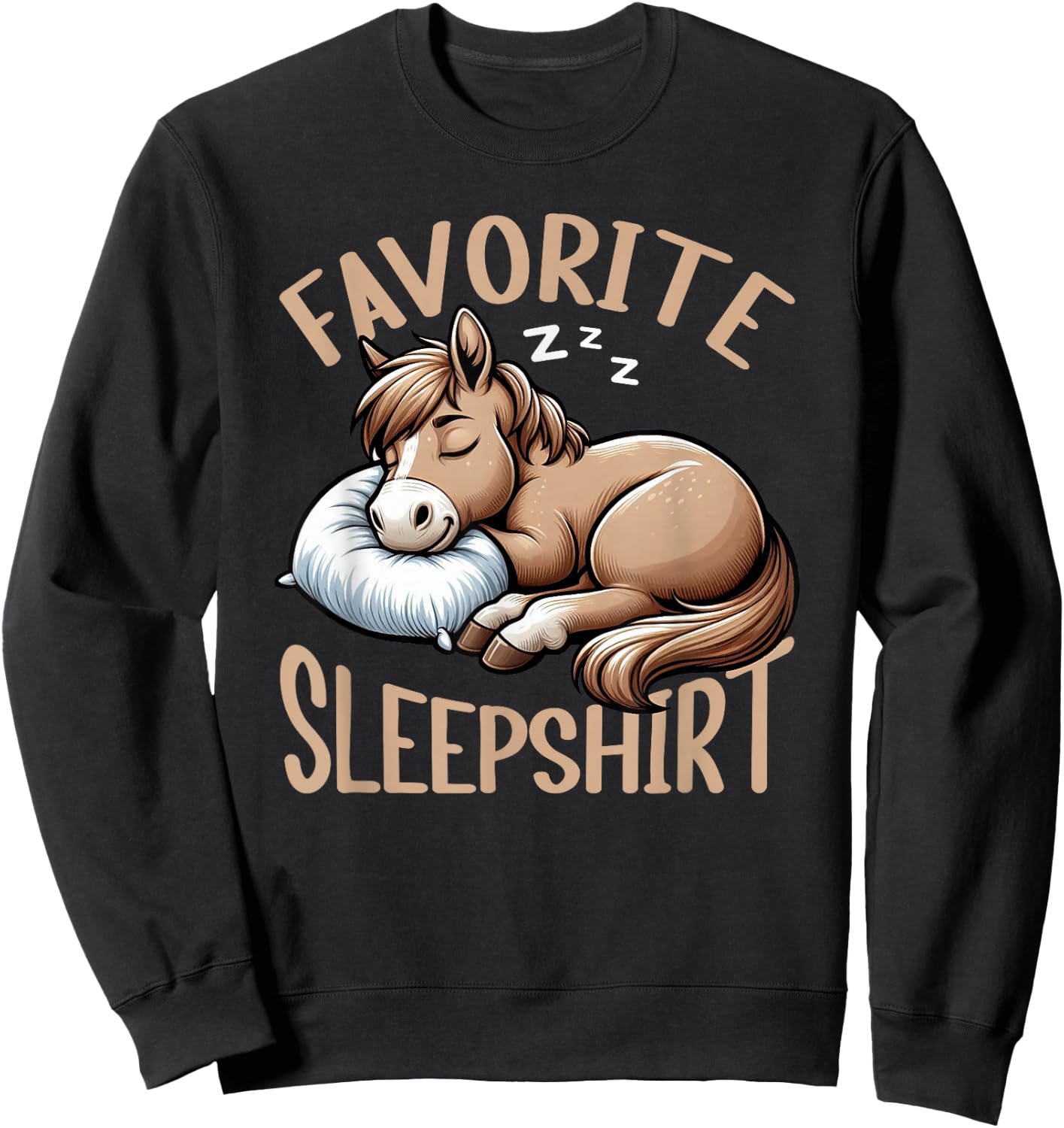 Official Horse Nap Pyjamas , Black, S Sweatshirt - Sweatshirt | Black