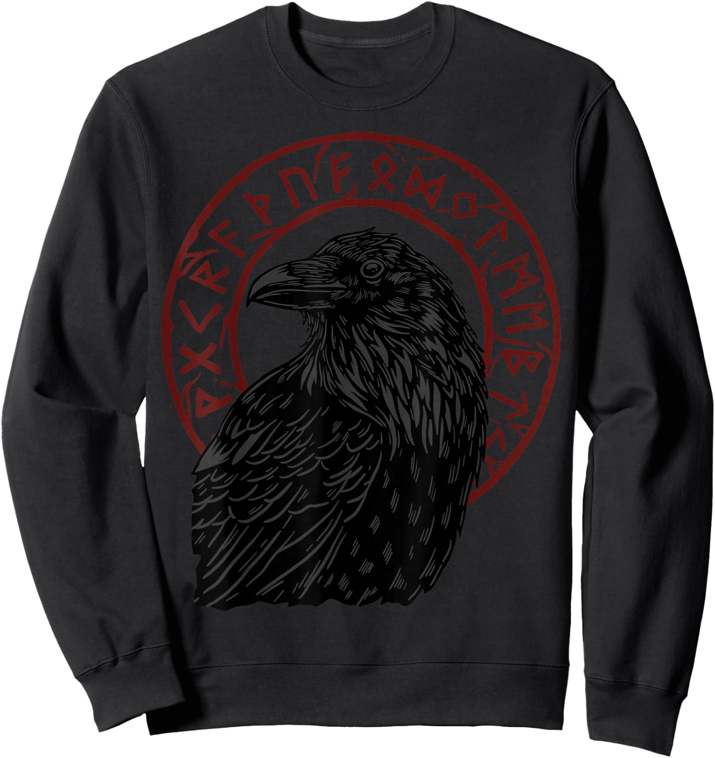 Ravens Viking Nordic Mythology Crows Sweatshirt - Sweatshirt | Black
