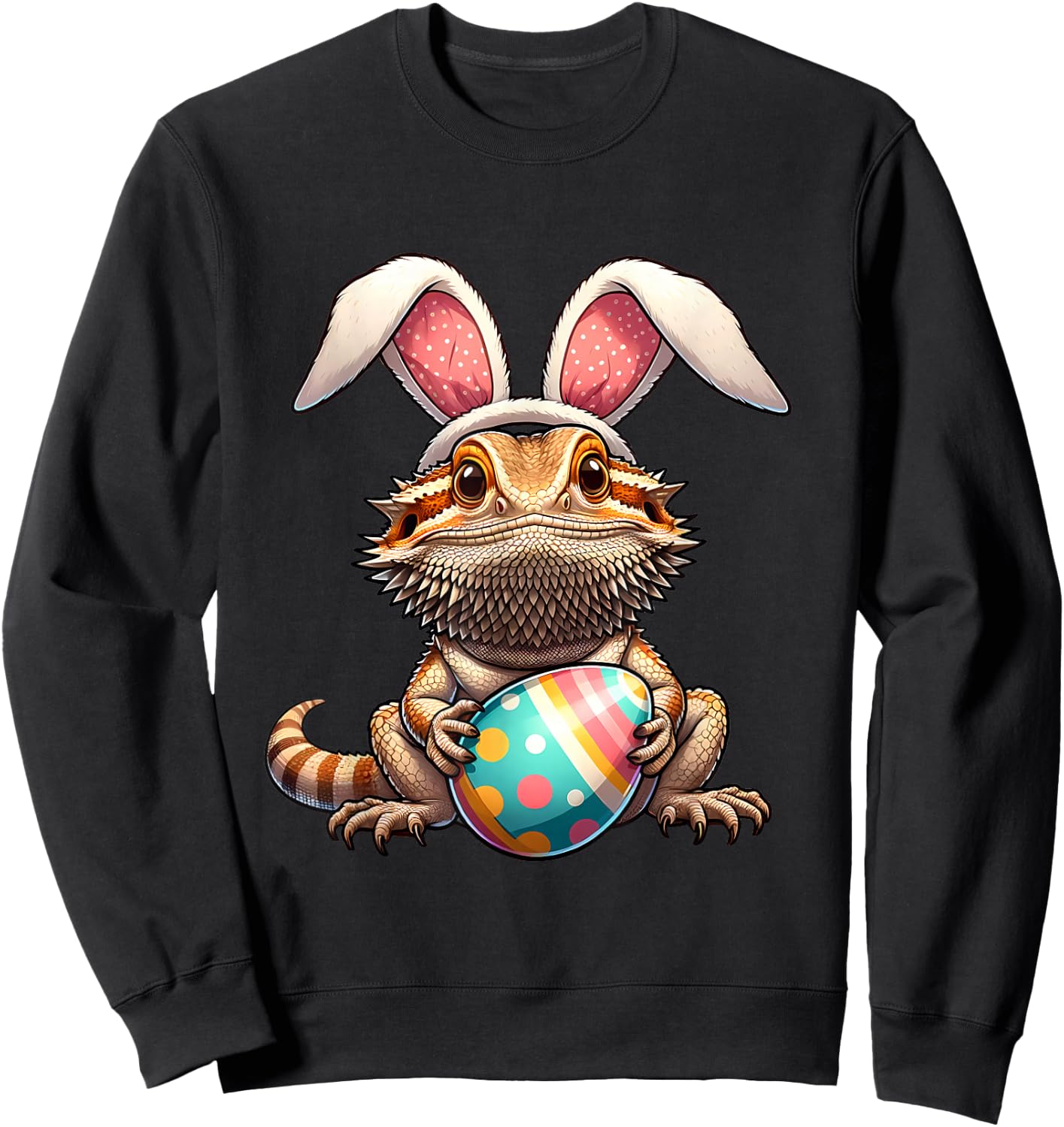 Easter Bearded Dragon Pets Pet Egg Eggs Bunny Rabbits Sweatshirt - Sweatshirt | Black