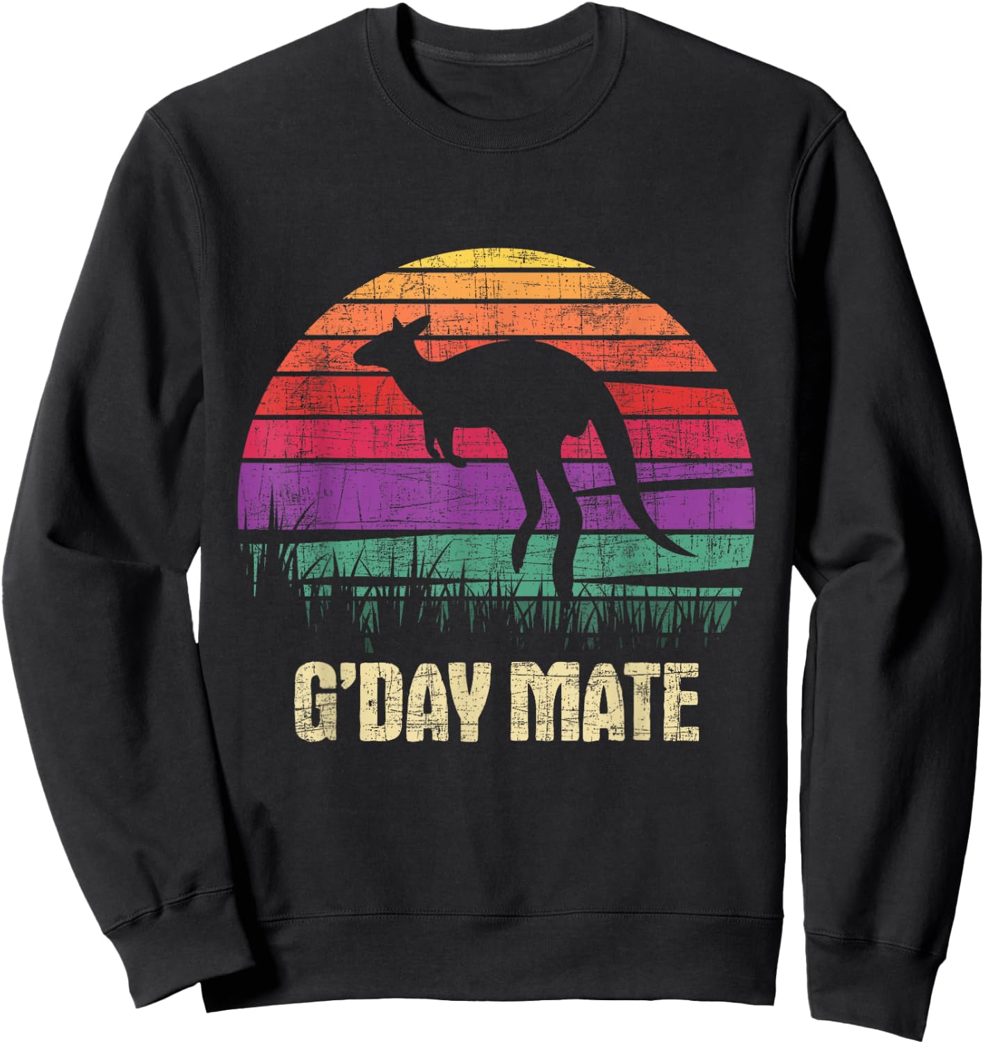 G'day Mate - Kangaroo Zookeeper Animal Lover Australia Pride Sweatshirt - Sweatshirt | Black