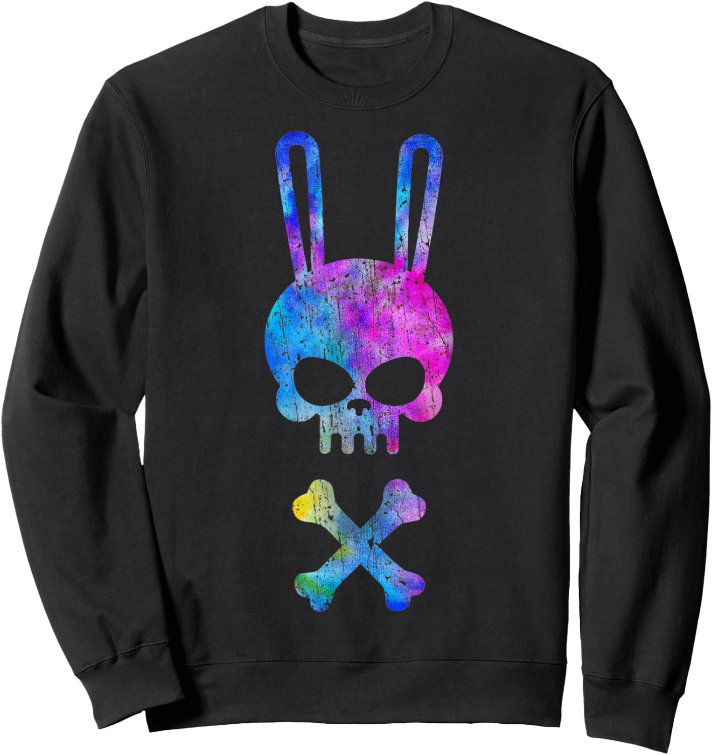 Bunny Skull Danger Rabit Sweatshirt - Sweatshirt | Black