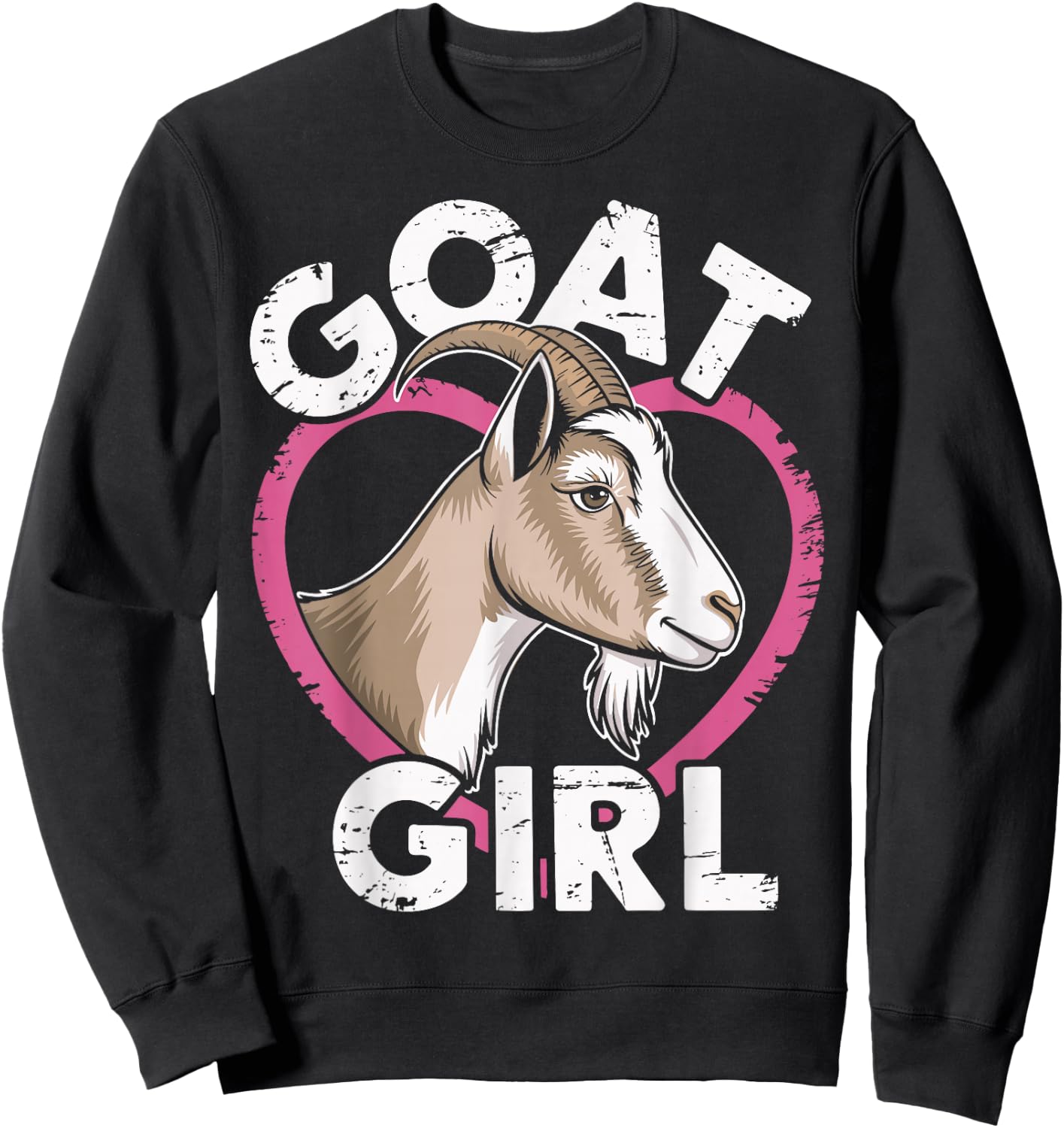 Goat Girl Funny Goat Sweatshirt - Sweatshirt | Black