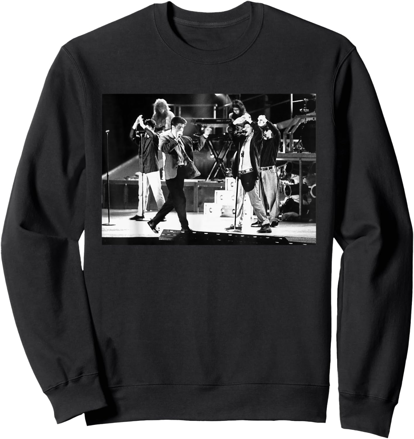 New Kids on The Block No More Games 1991 Tour Sweatshirt - Sweatshirt | Black