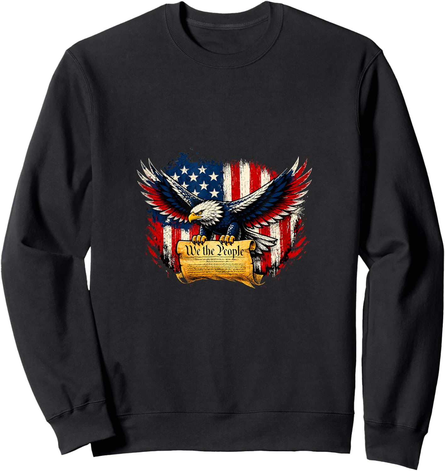 America 250 Eagle red White Blue with Scroll Sweatshirt - Sweatshirt | Black