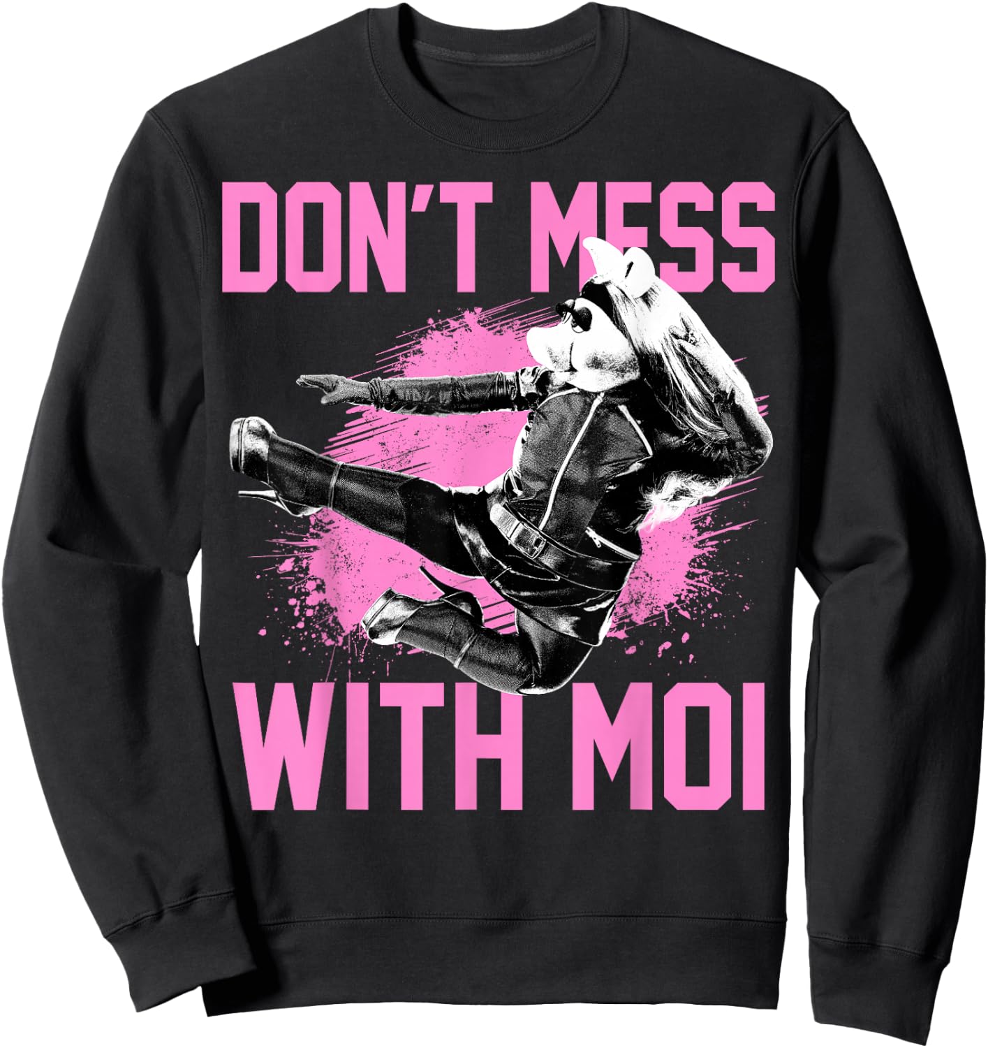 Disney The Muppets Miss Piggy Don't Mess with Moi Small Sweatshirt - Sweatshirt | Black