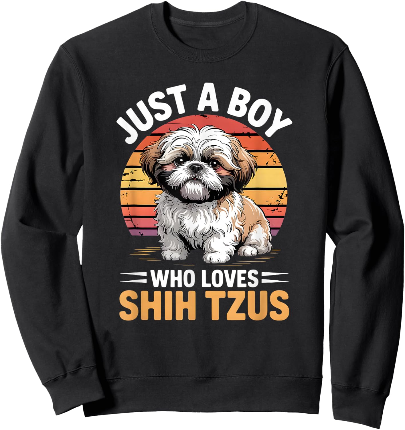 Boys Shih Tzu Sweatshirt - Sweatshirt | Black