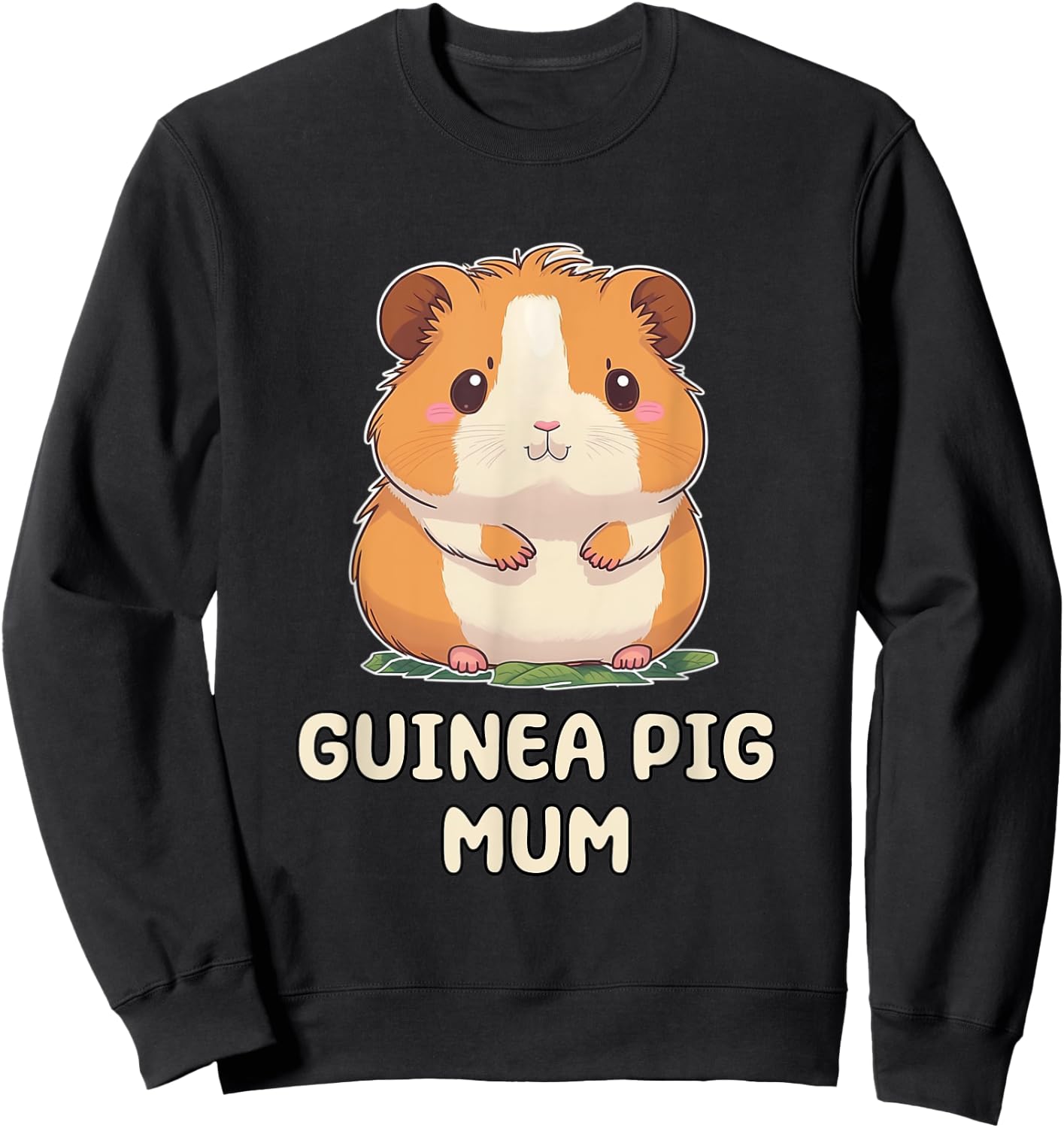 Funny, Cute Guinea Pig Mum Mom Mother Parent Sweatshirt - Sweatshirt | Black