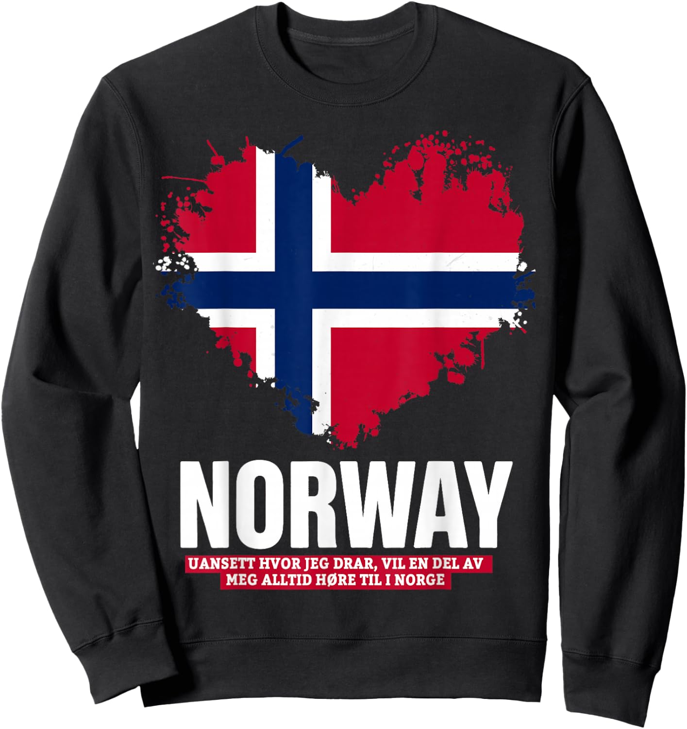 Norway Flag Outfit Idea for Kids & Norge Norwegian Roots Sweatshirt - Sweatshirt | Black