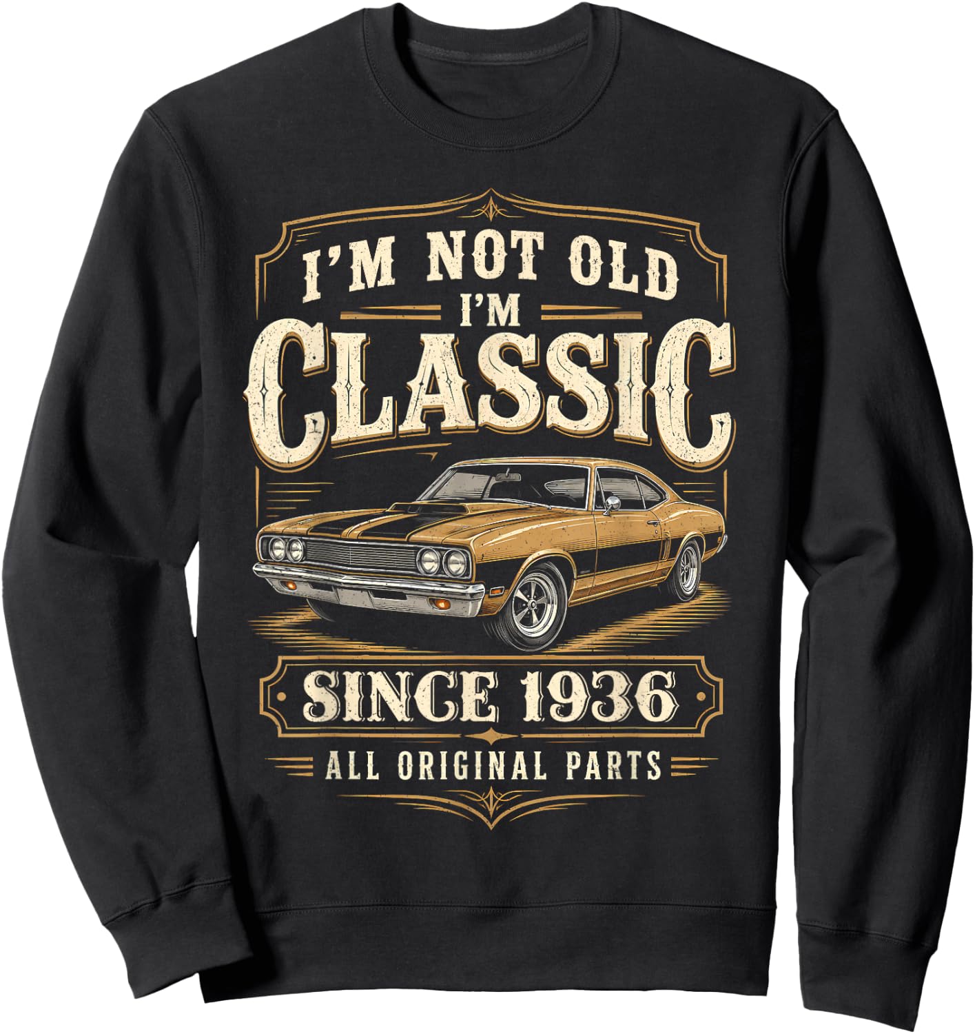 90 Year Old Gift Classic 1936 Limited Edition 90th Birthday Sweatshirt - Sweatshirt | Black