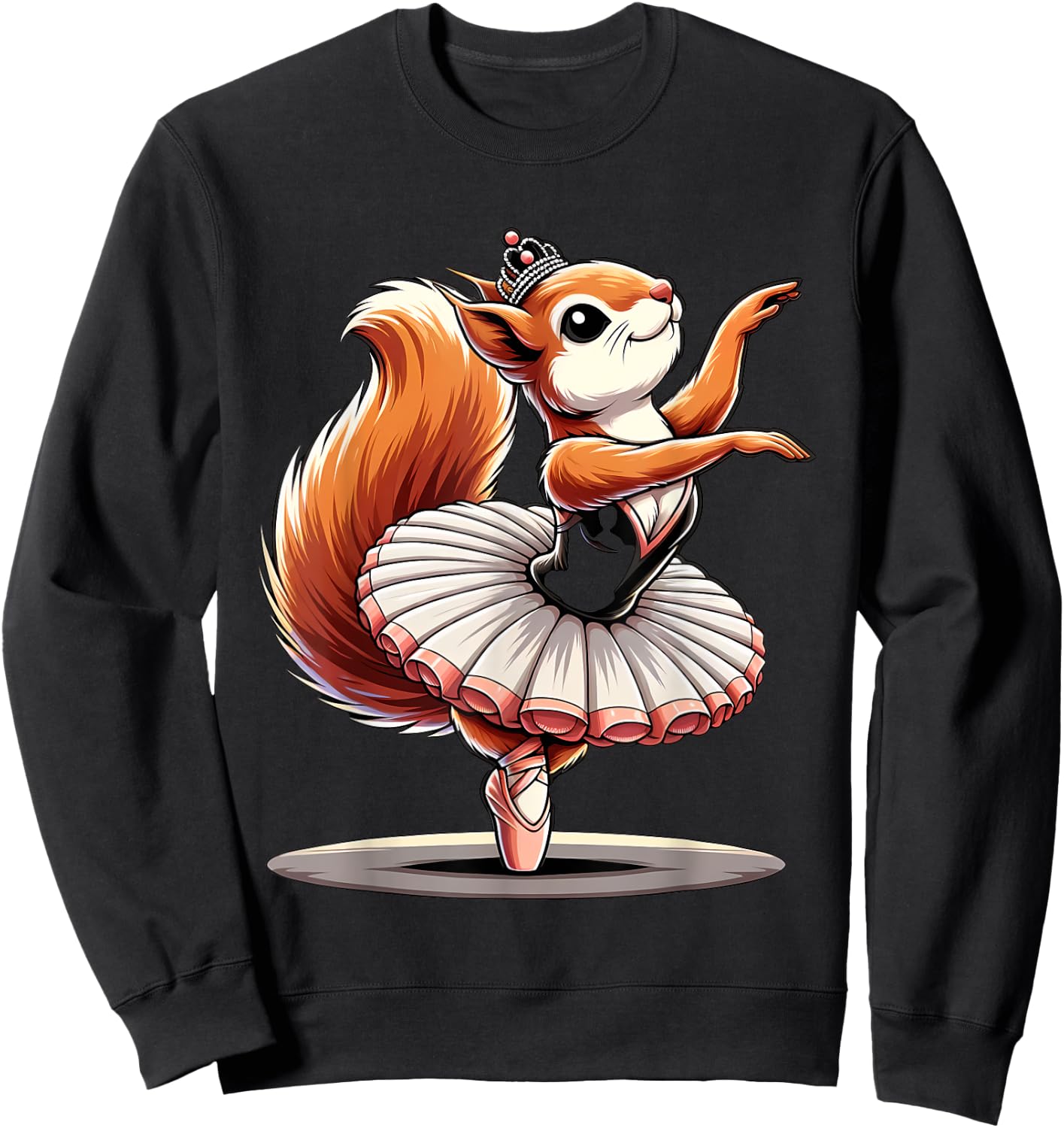 Ballerina Wild squirrel Dancing Sweatshirt - Sweatshirt | Black