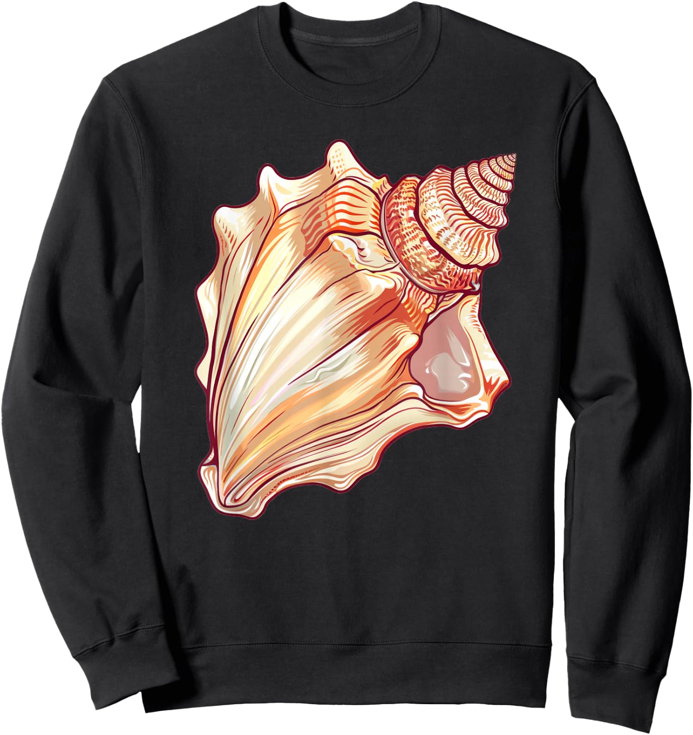 Conch Shell Retro Sweatshirt - Sweatshirt | Black