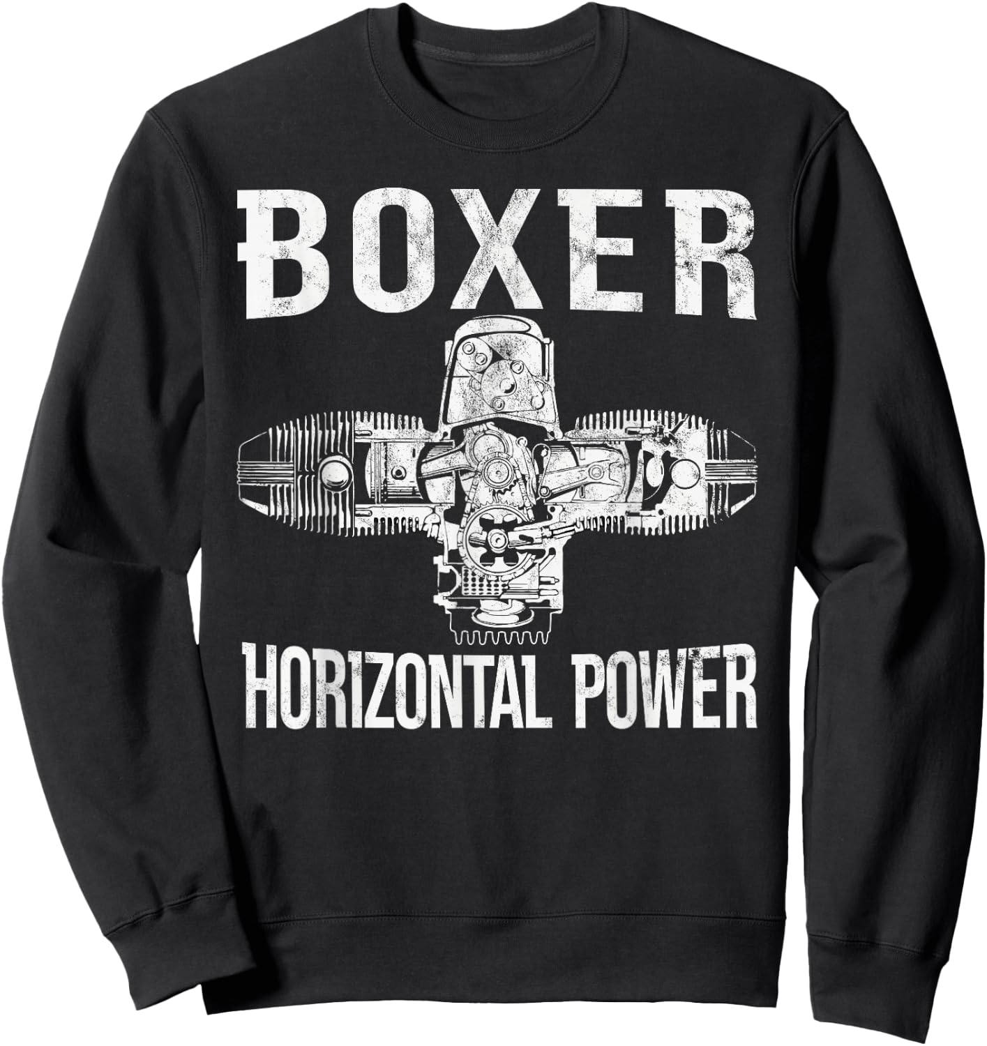 Boxer Motor Motorrad Biker Boxer Zweizylinder Motorrad Sweatshirt - Sweatshirt | Black