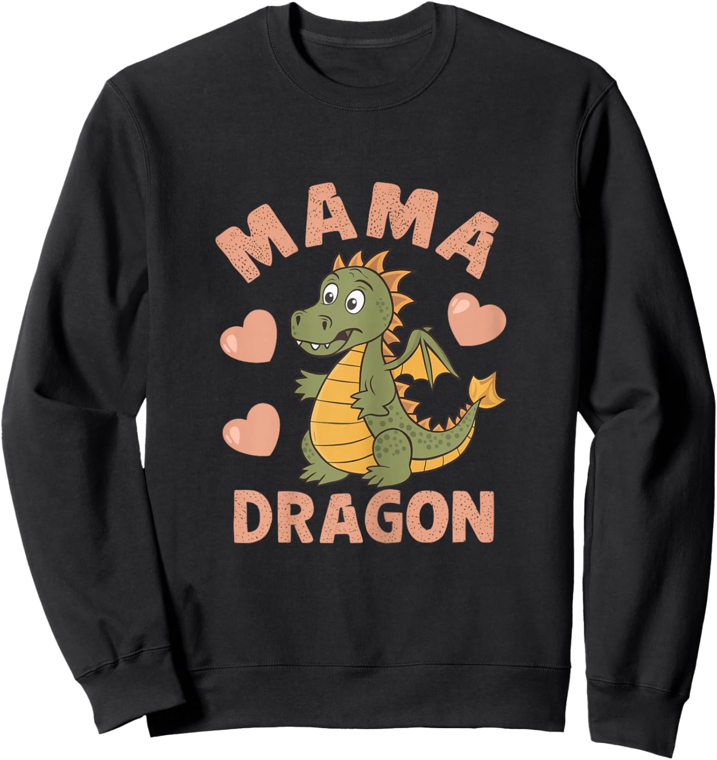 Mama Dragon Matching Family Mom Mother Sweatshirt - Sweatshirt | Black