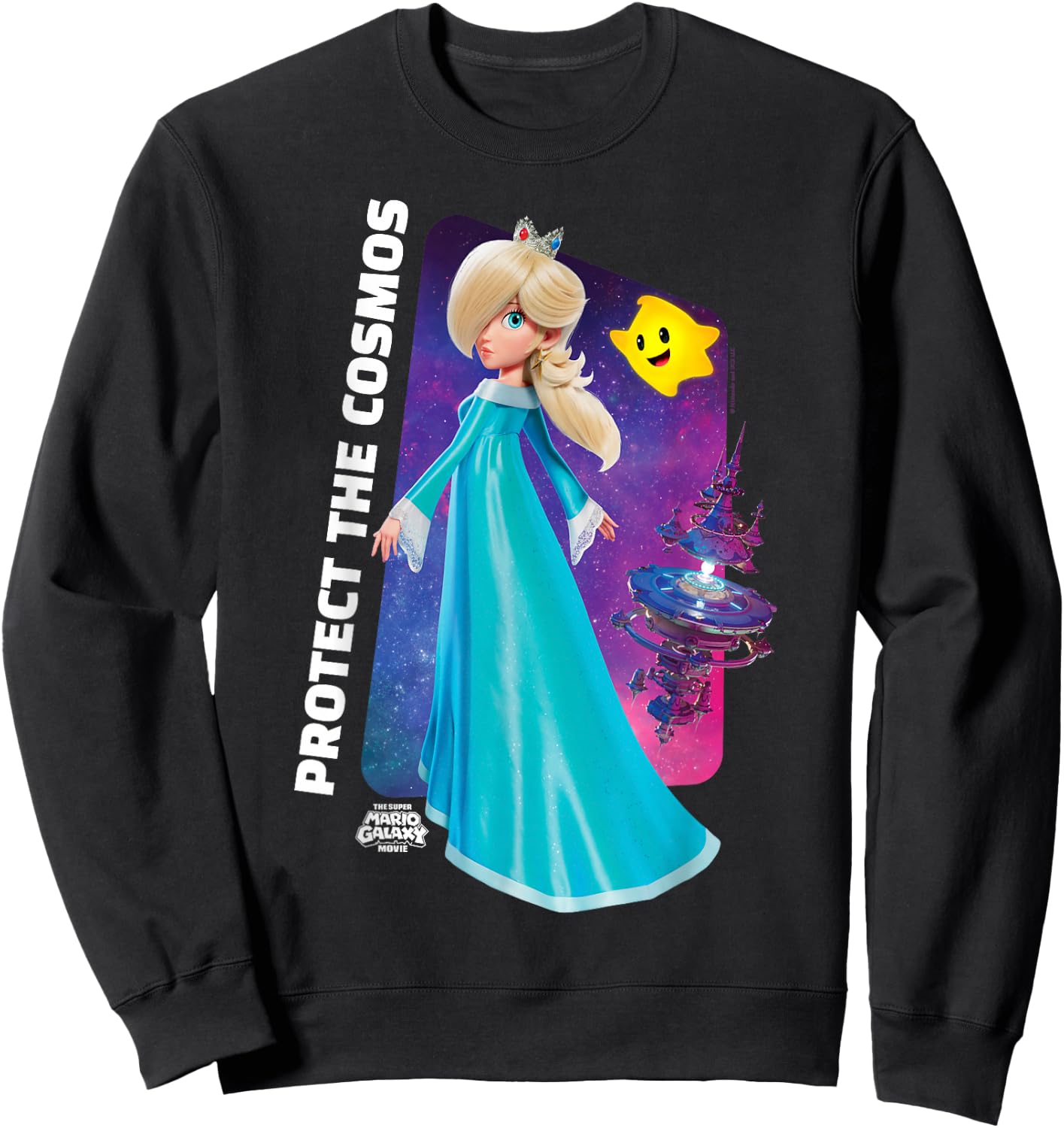 The Super Mario Galaxy Movie Rosalina Protect The Cosmos Sweatshirt - Sweatshirt | Black