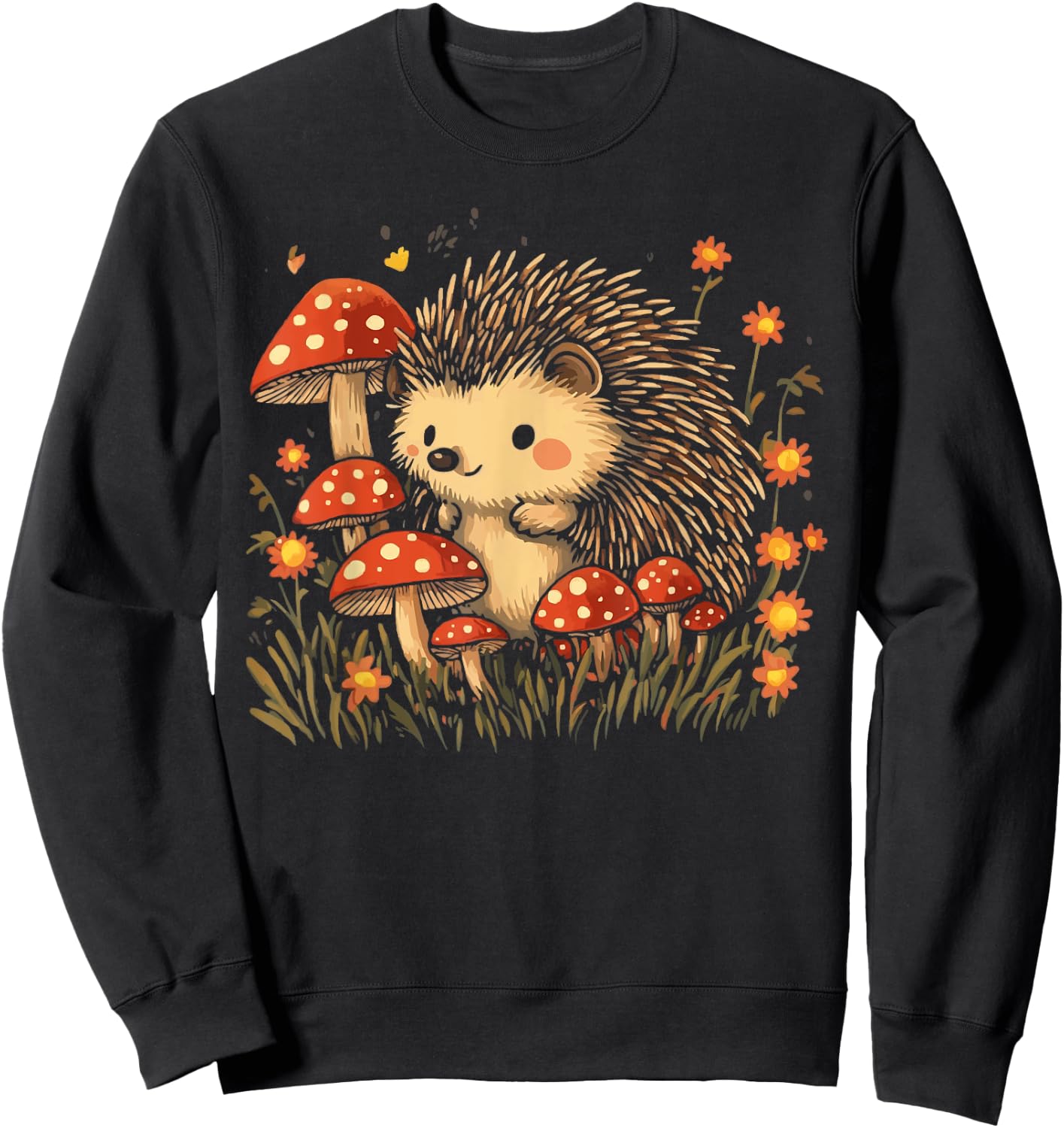 Mushroom Foraging Mycology Fungi Shroom Animal Sweatshirt - Sweatshirt | Black
