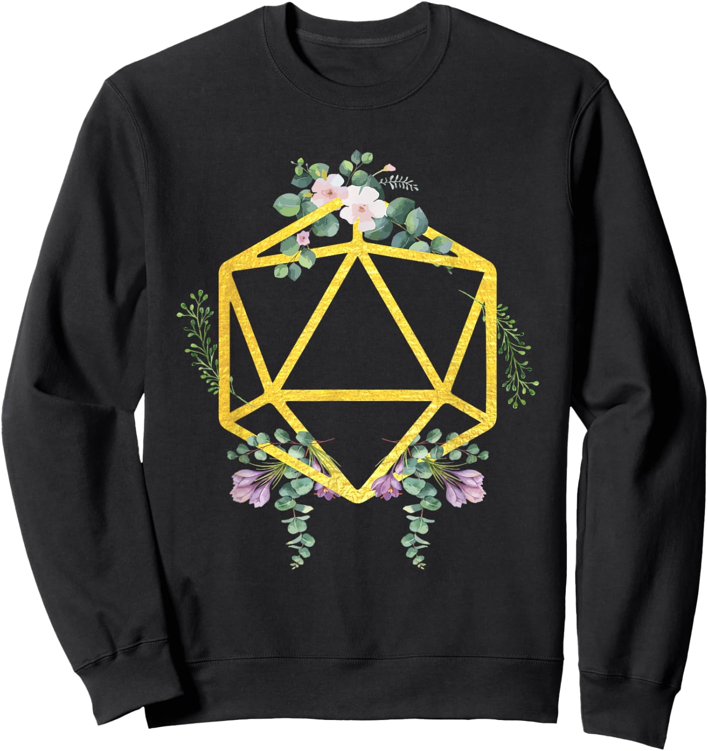 D20 Gaming Dice Game Set Polyhedral Board Gamers Gift Sweatshirt - Sweatshirt | Black