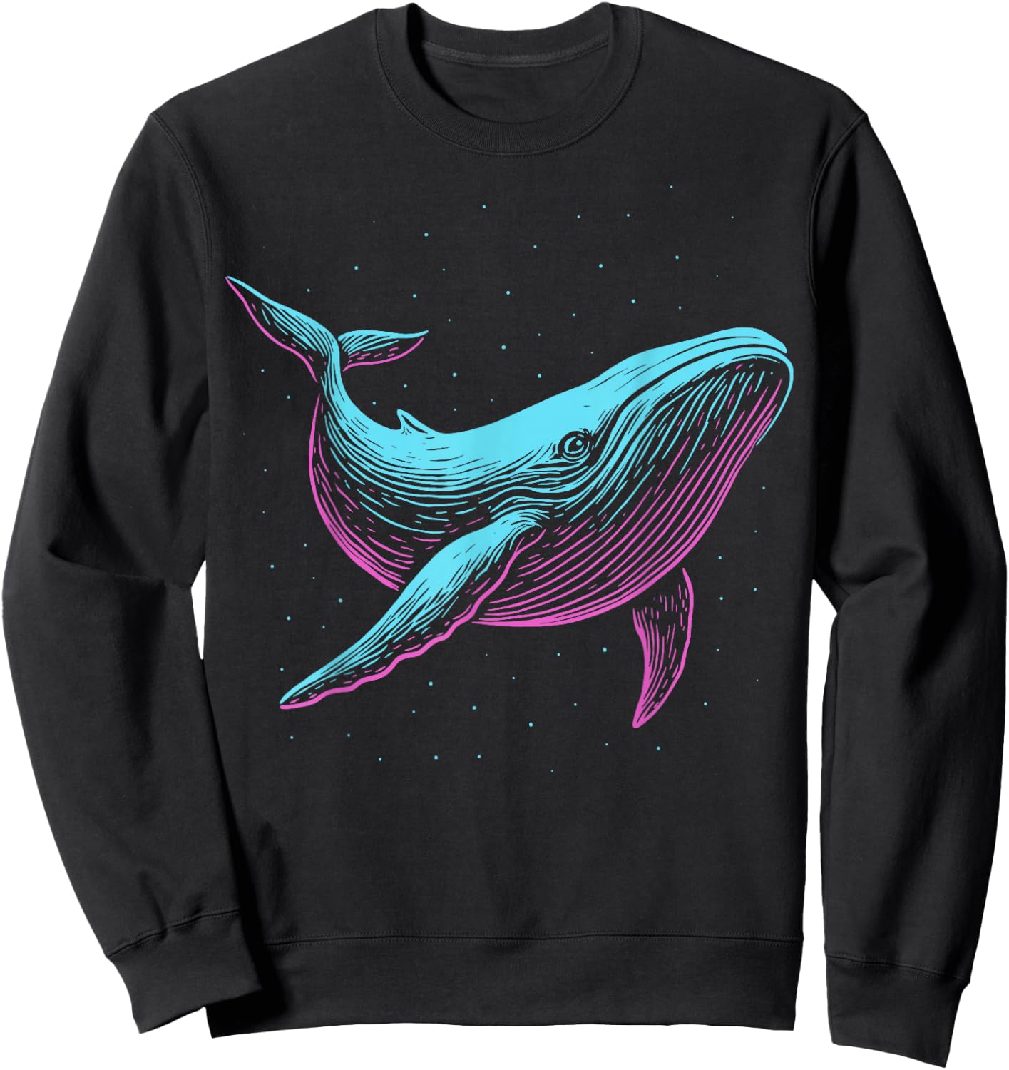 Humpback Whale Blue Whale Sweatshirt - Sweatshirt | Black