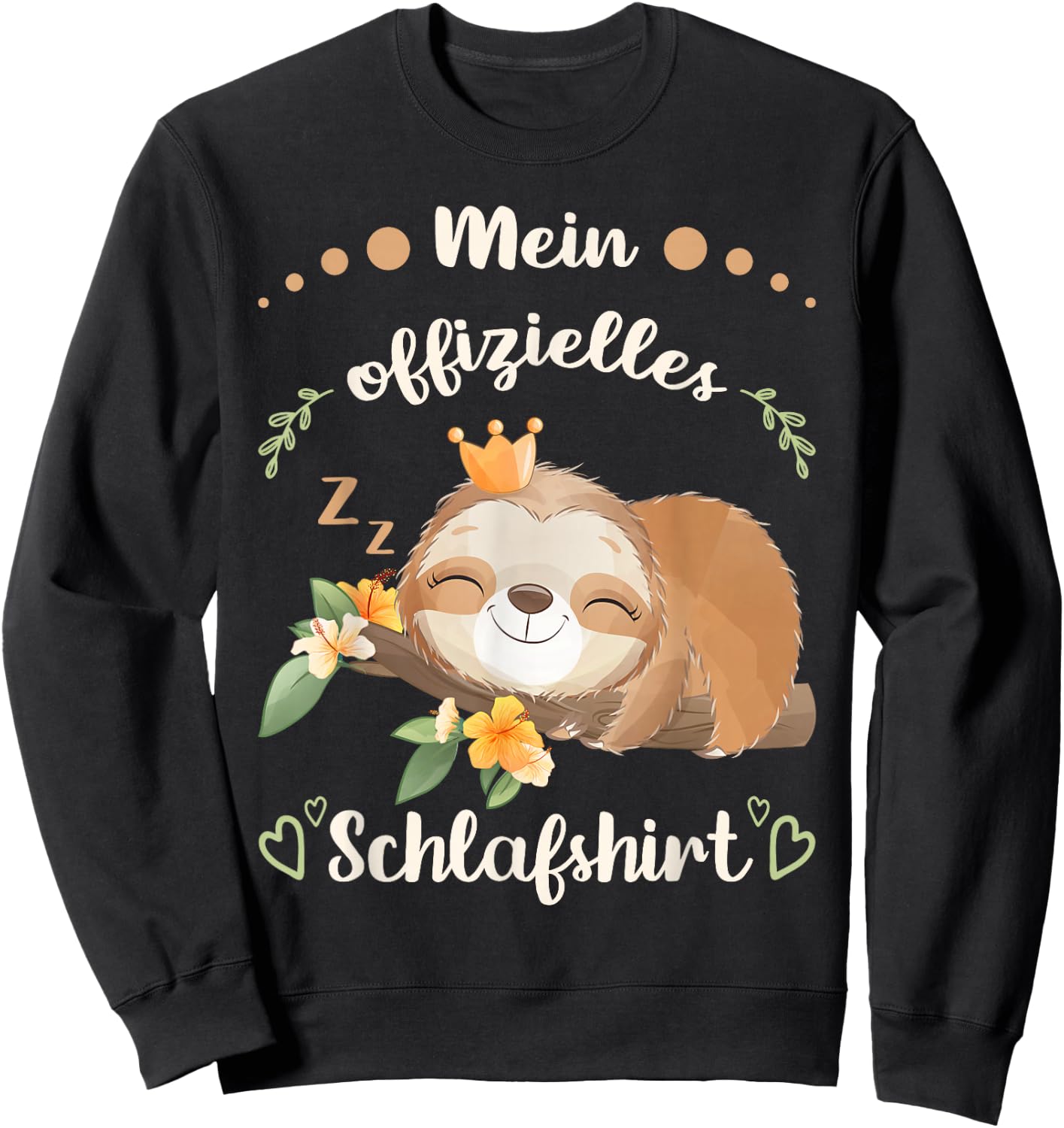 My Official Sleep Shirt Women's Sloth Pyjama Shirt , black Sweatshirt - Sweatshirt | Black