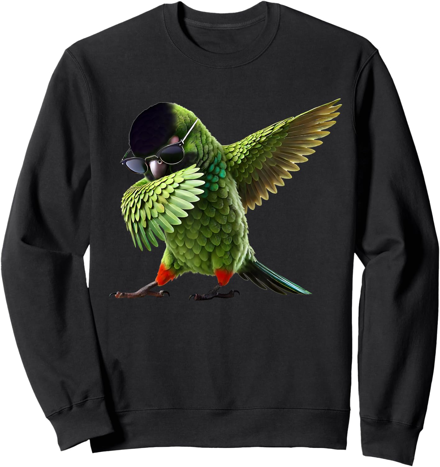 Dabbing Nanday Conure Parrot Lover Birding Sweatshirt - Sweatshirt | Black