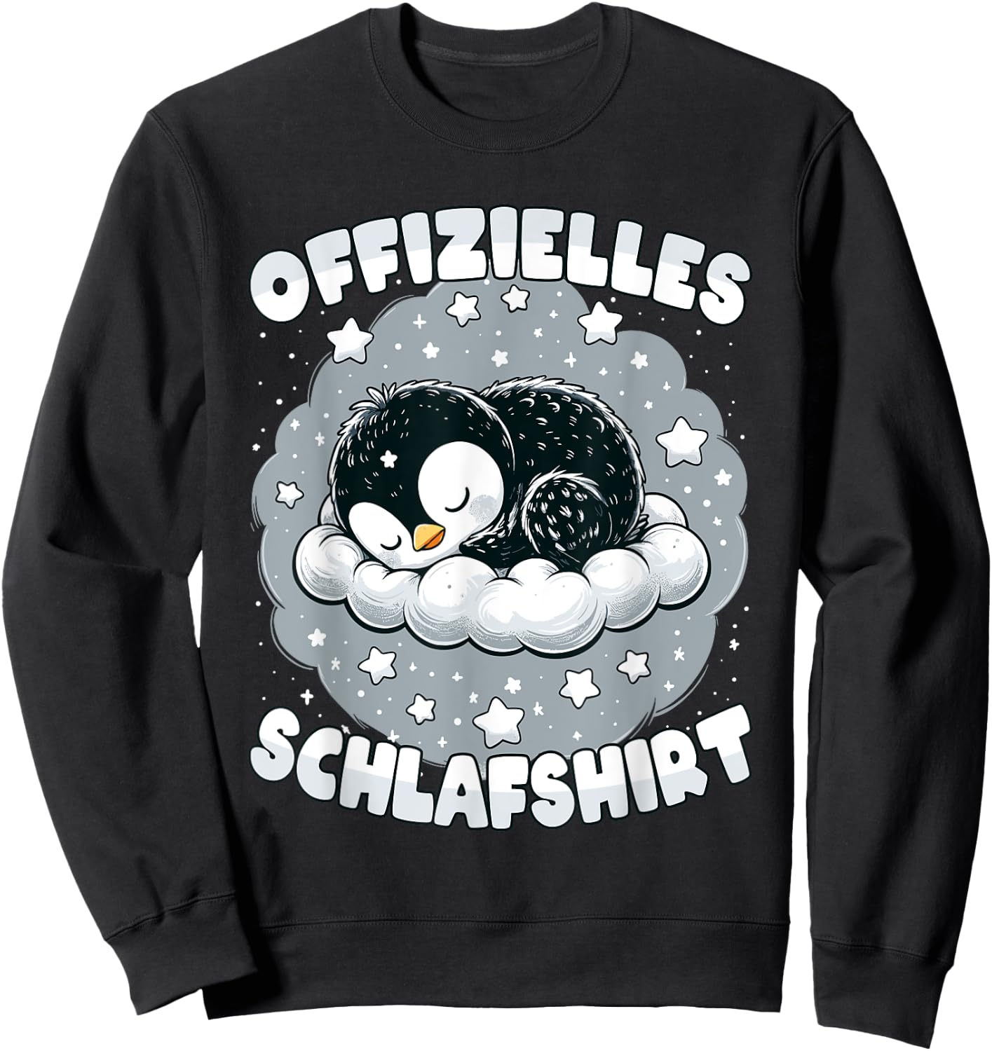 Official Sleep Shirt Penguin Pyjamas Cute Sleep , black Sweatshirt - Sweatshirt | Black