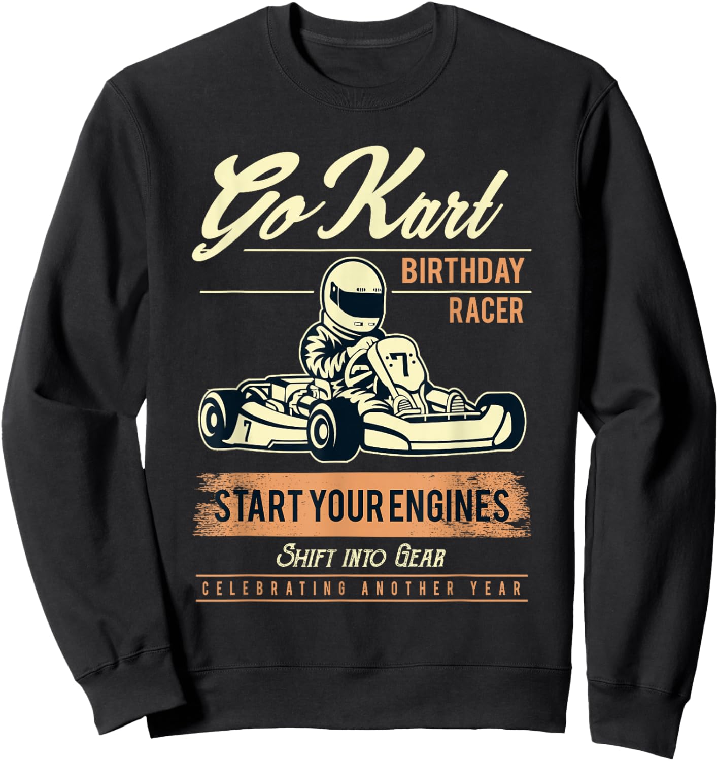 Go Kart Birthday Party T Shirt Sweatshirt - Sweatshirt | Black