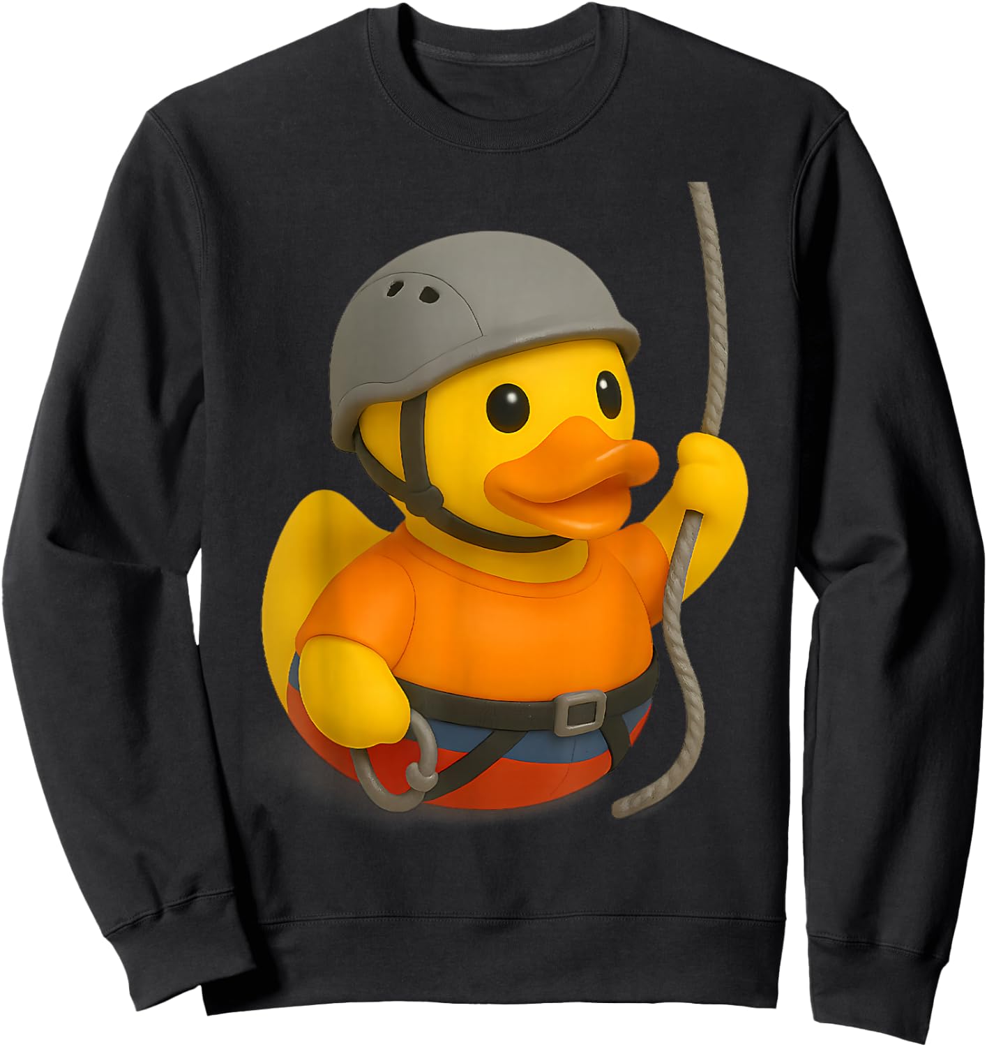 Rock Climbing Rubber Duck Climber Ducky Duckie Sweatshirt - Sweatshirt | Black