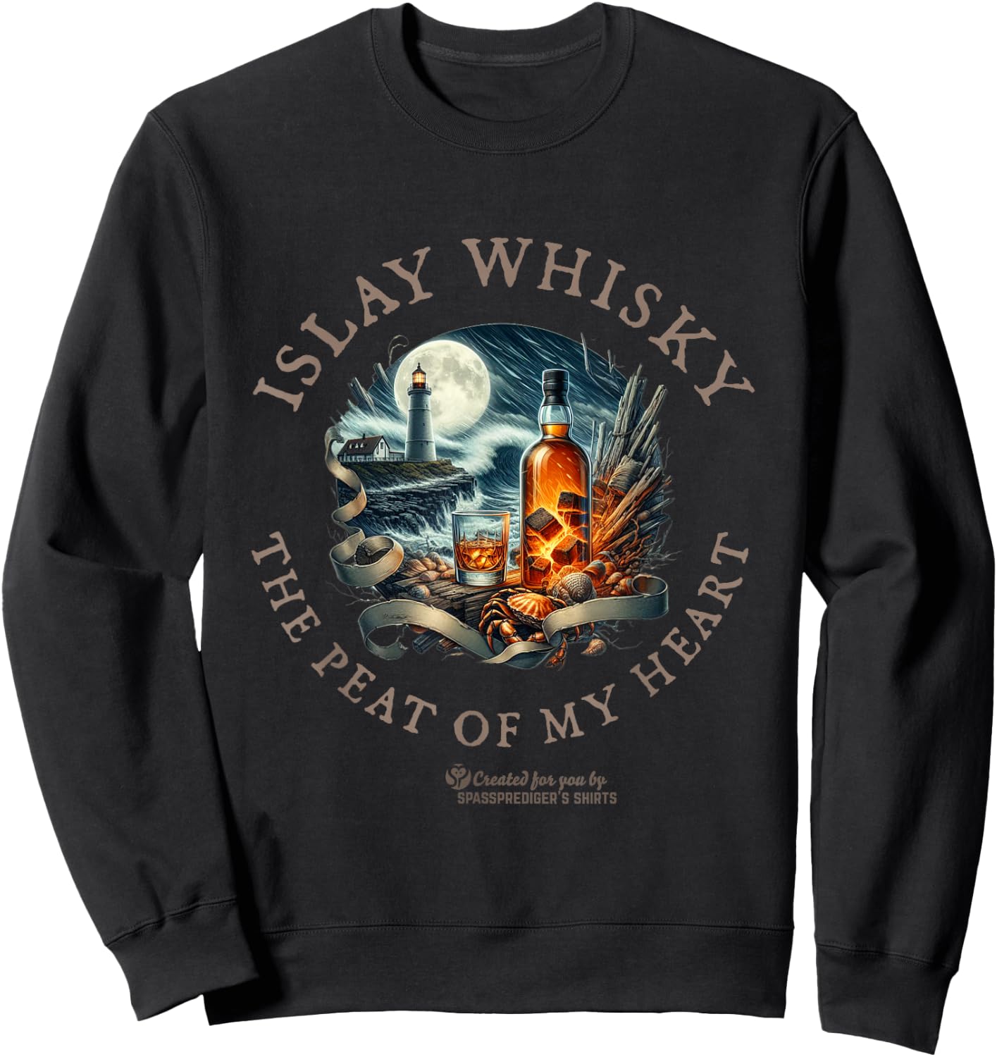 Whisky The Peat of My Heart Islay Whisky Sweatshirt - Sweatshirt | Black