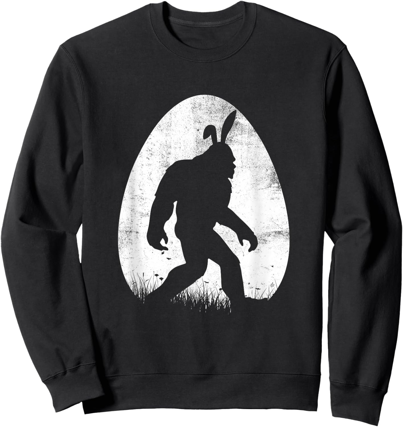 Easter Bigfoot Sasquatch Bunny Eggs Boys Kids Sweatshirt - Sweatshirt | Black