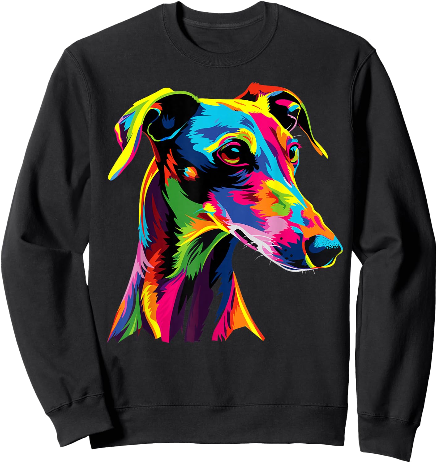 Windhund Hunde Bunte Farben Pop Art Greyhound Windhunde Sweatshirt - Sweatshirt | Black