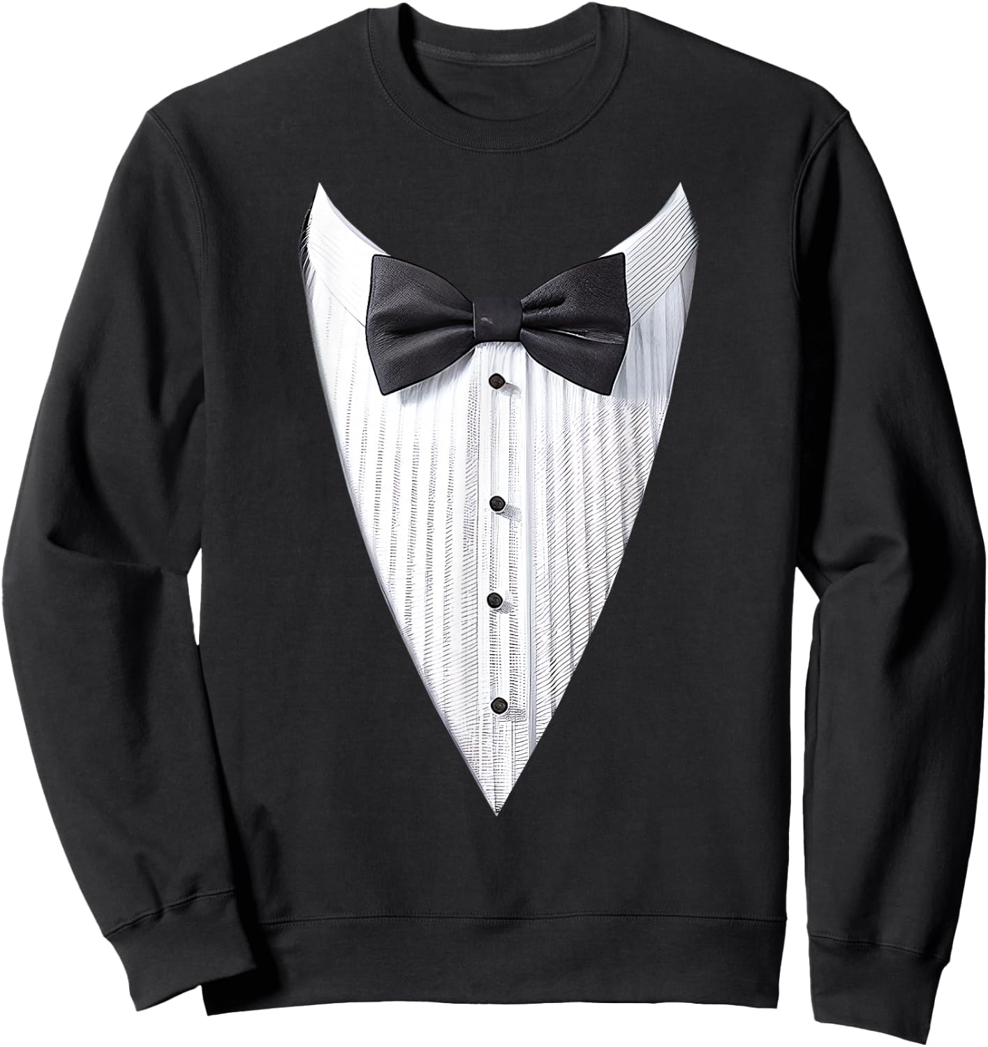 Tuxedo, Costume, Frac, Bowtie, Vest, Fake Tuxedo , Black, S Sweatshirt - Sweatshirt | Black