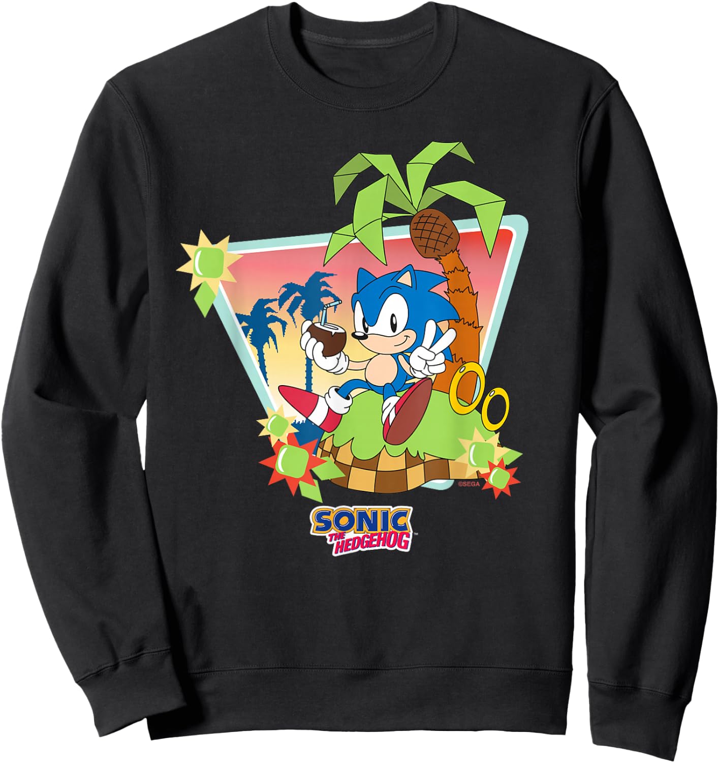 Sonic the Hedgehog - Chillaxin' Sonic Sweatshirt - Sweatshirt | Black
