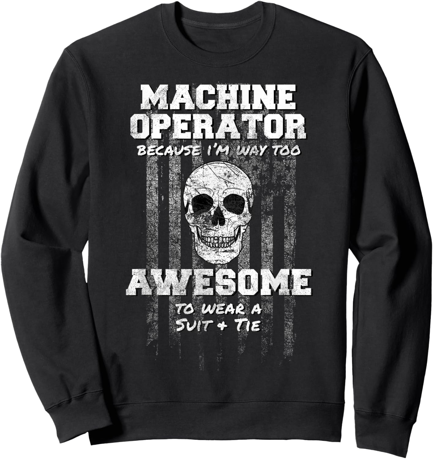 American Funny Machine Operator Shirt USA Equipment Heavy Sweatshirt - Sweatshirt | Black