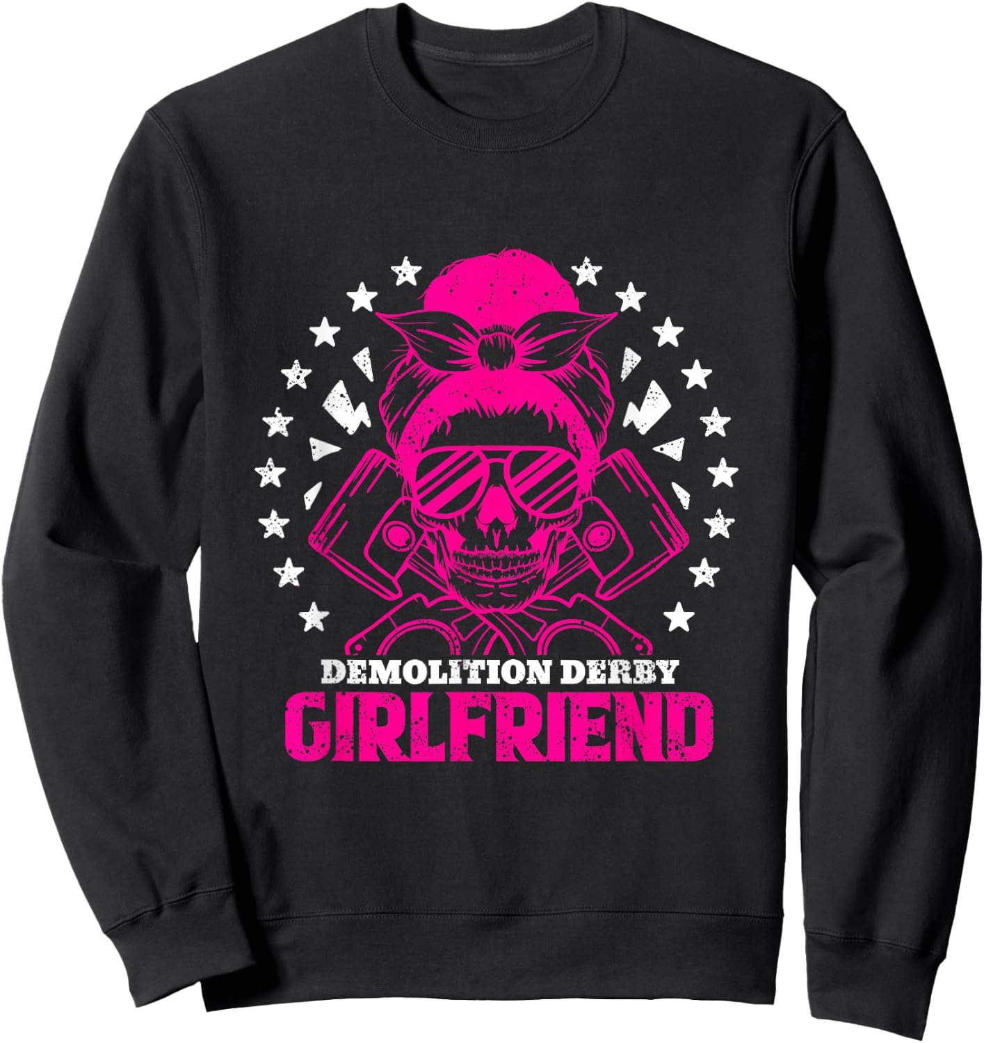 Skull Demolition Derby Girlfriend Girl Sweatshirt - Sweatshirt | Black