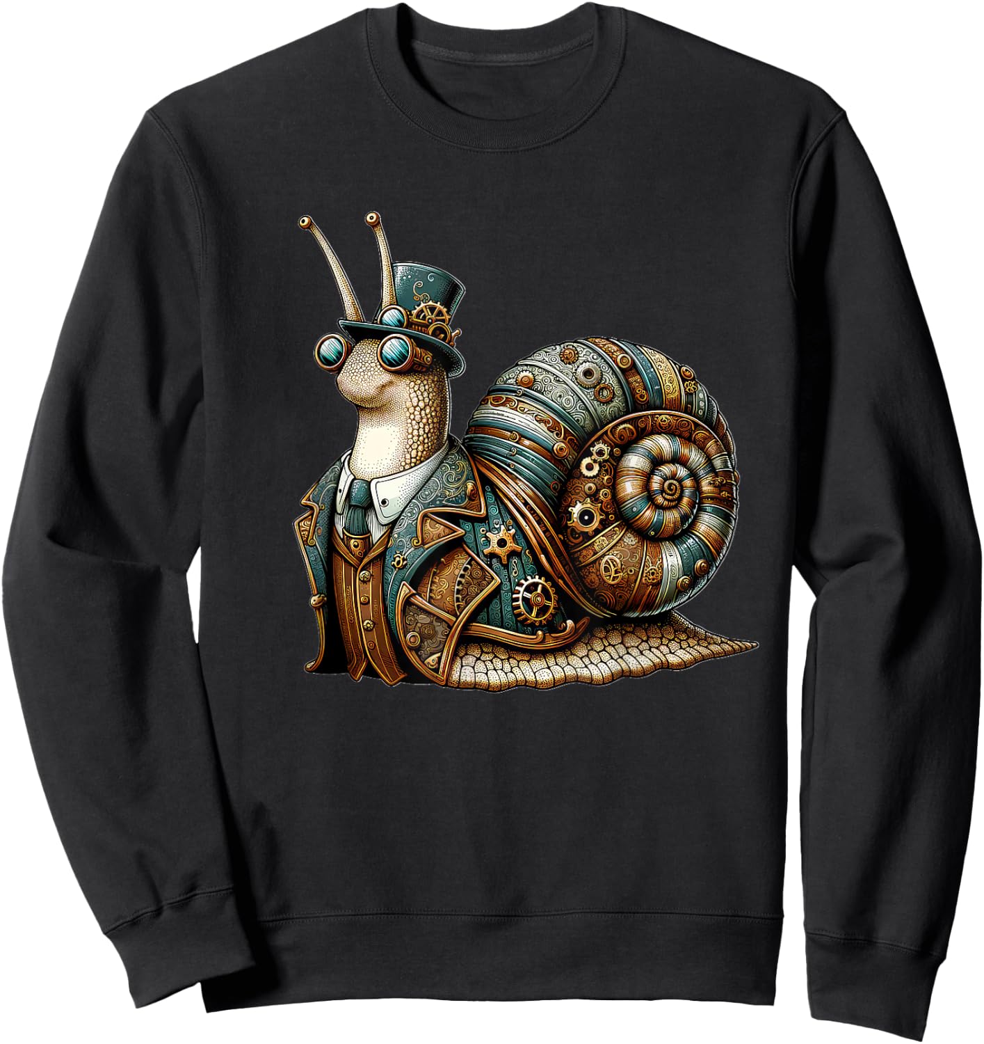 Steampunk Snail Women Men Kids Steampunk Snail Sweatshirt - Sweatshirt | Black