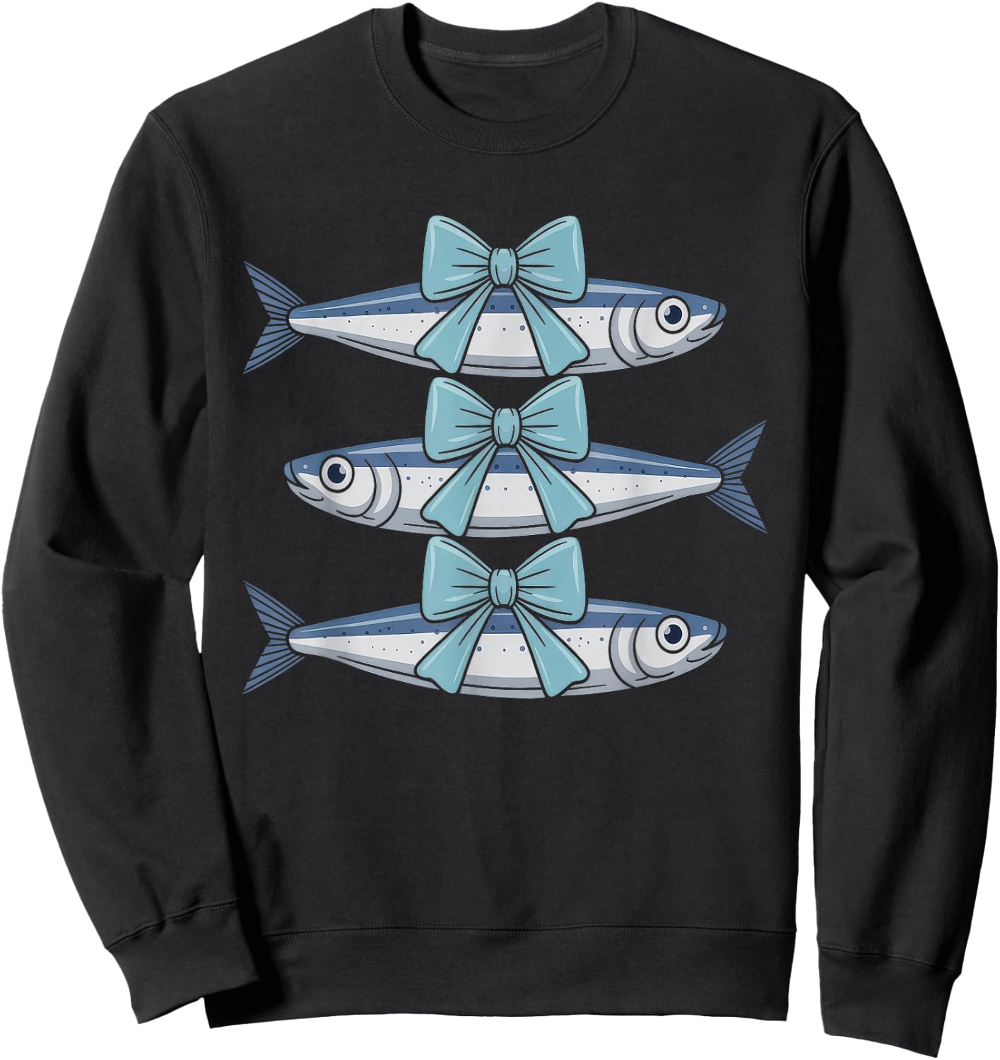 Bow Sardines Beach Women's Sweatshirt - Sweatshirt | Black