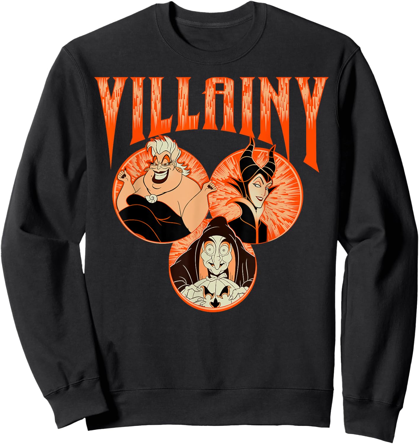Disney Villains Ursula Evil Queen Villainy , Black, S Sweatshirt - Sweatshirt | Black
