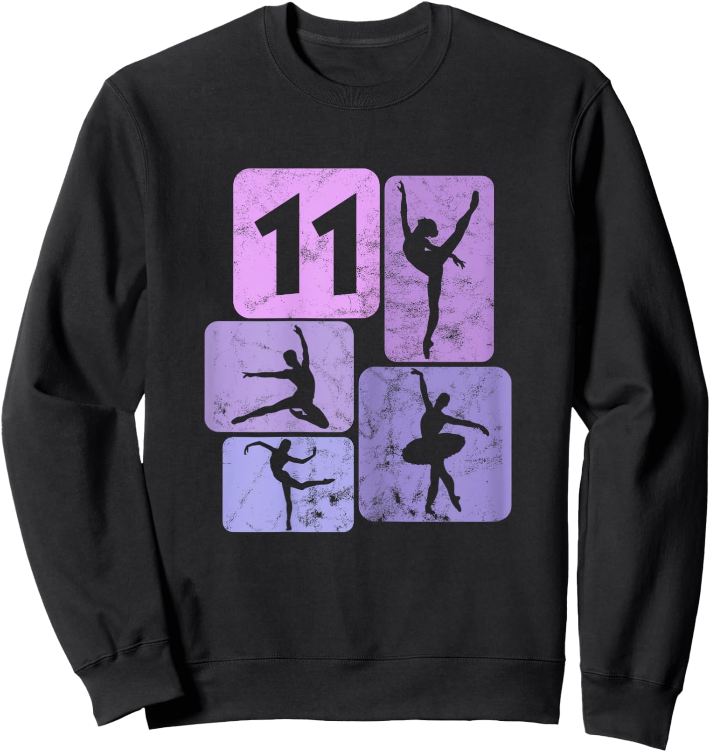 11e Anniversaire Danseur Ballet Ballerine 11 Ans Fille Sweatshirt - Sweatshirt | Black