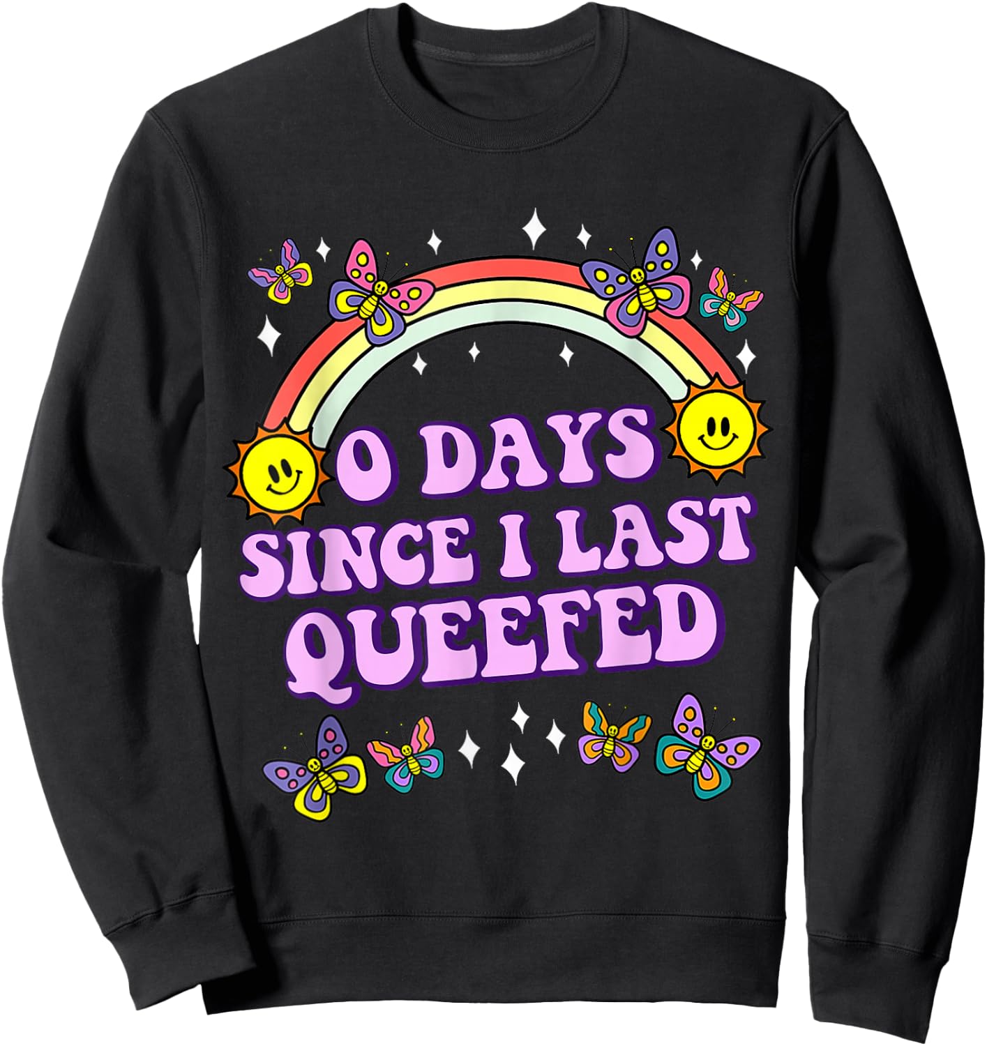 Love Queefing Queef Funny Queefed Embarrassing Adult Humor Sweatshirt - Sweatshirt | Black