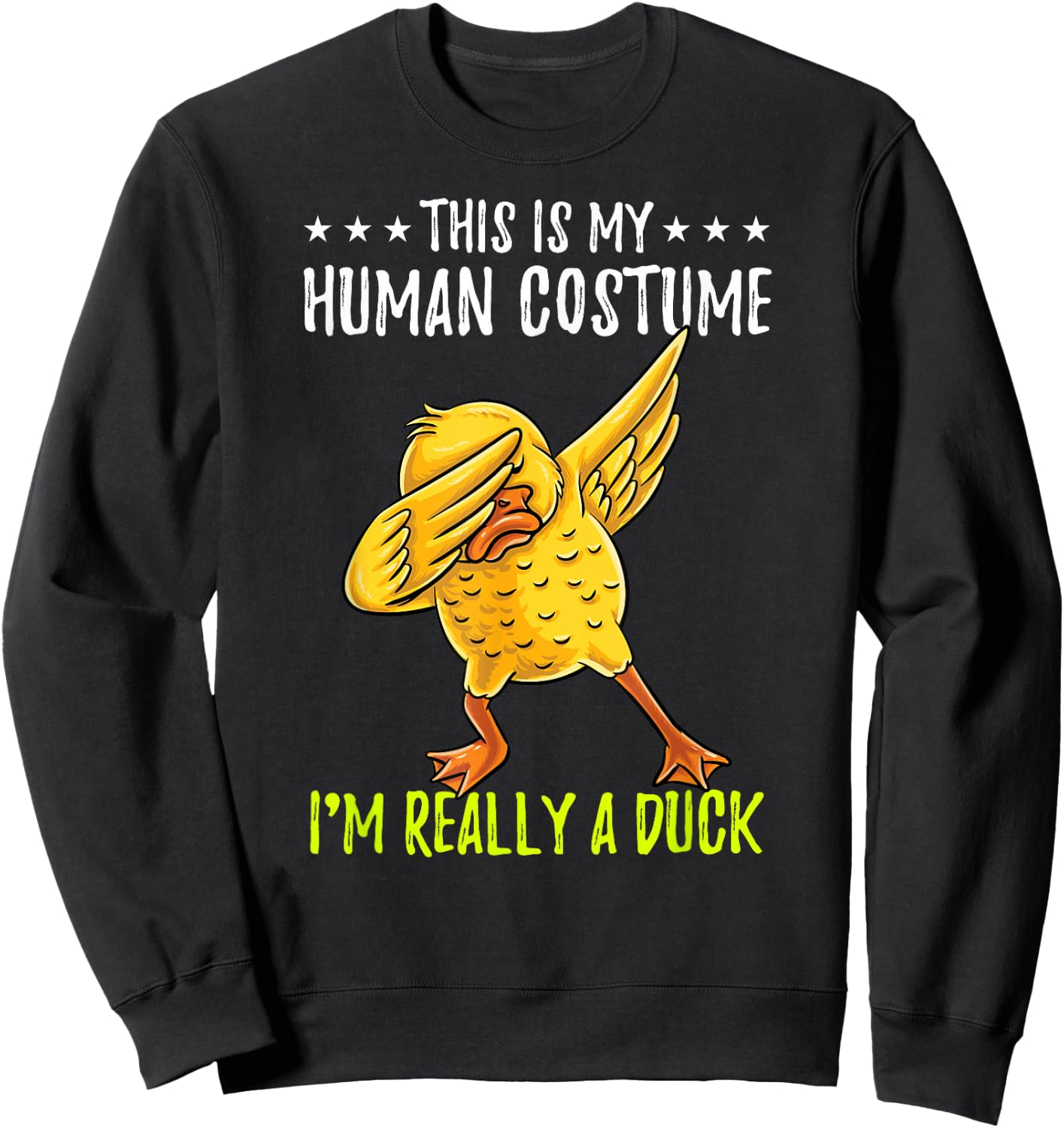 This Is My Human Costume Duck Halloween Sweatshirt - Sweatshirt | Black