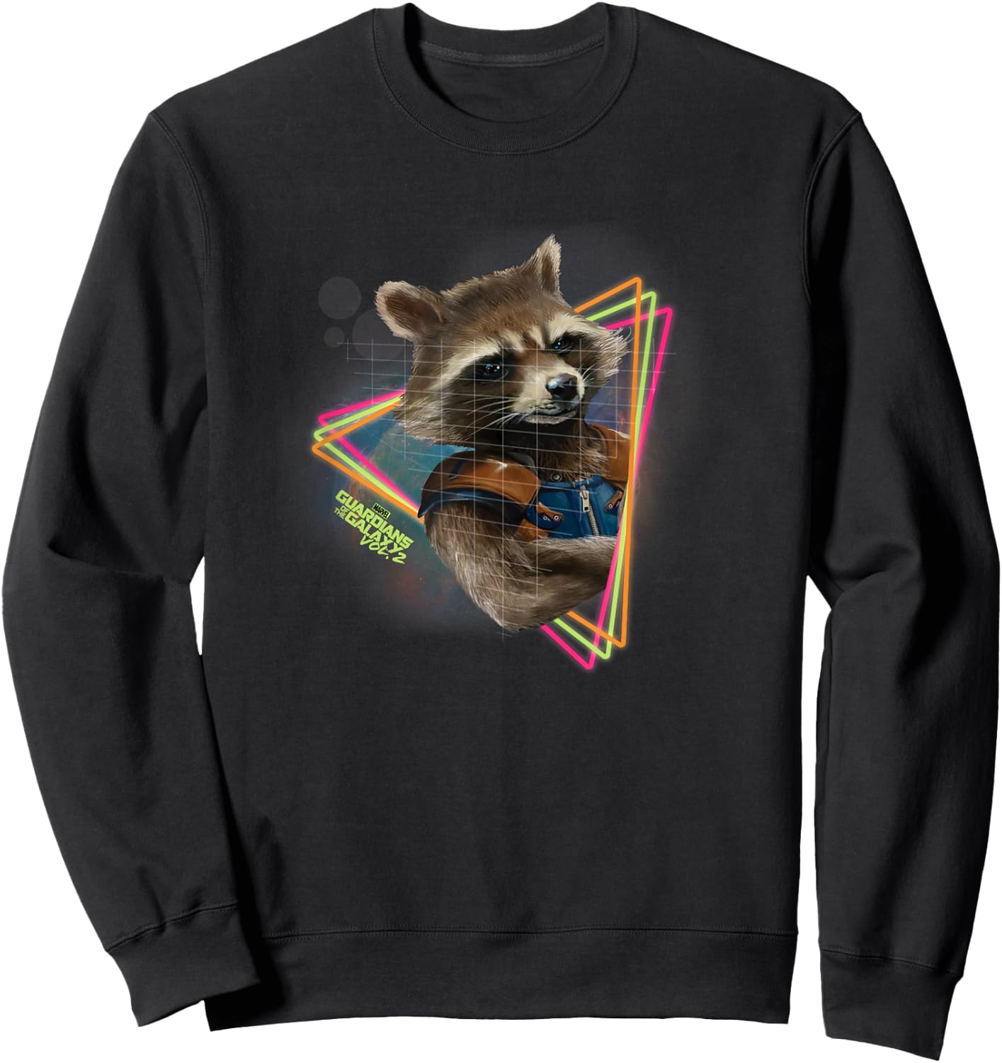 Guardians Of The Galaxy Vol.2 Neon Rocket , black Sweatshirt - Sweatshirt | Black
