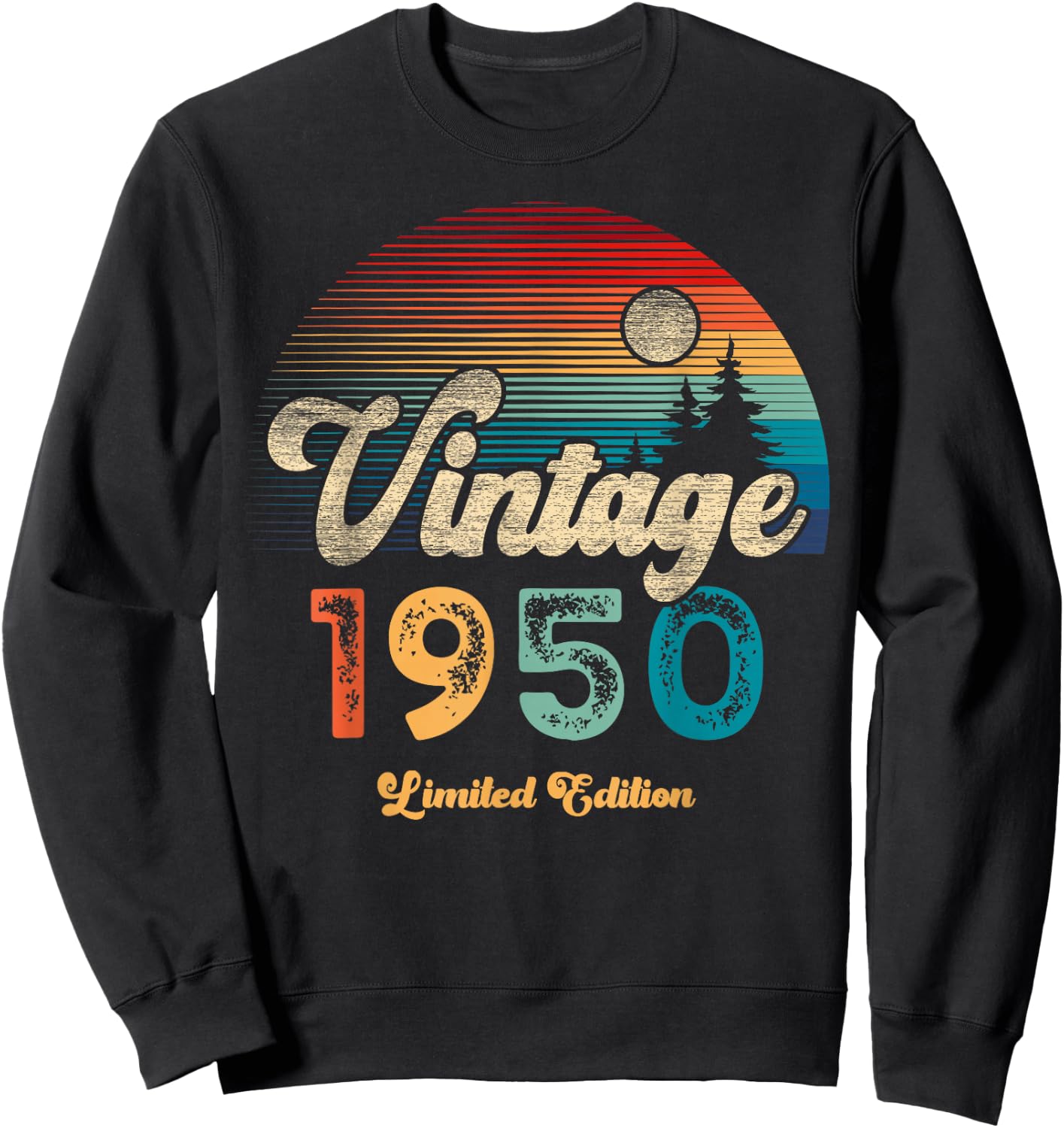Vintage 1950 Limited Edition Sunset 75th Anniversary Sweatshirt - Sweatshirt | Black