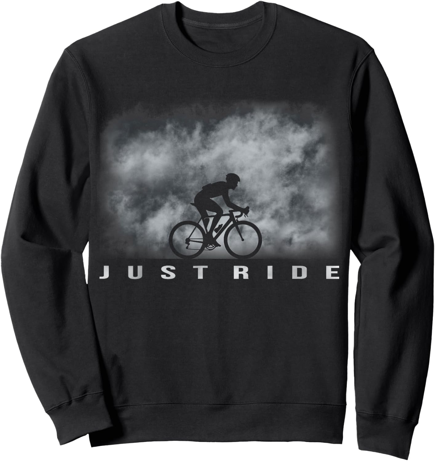 Just Ride Road Cycling Bicycle Adventure Enthusiast Gifts Sweatshirt - Sweatshirt | Black
