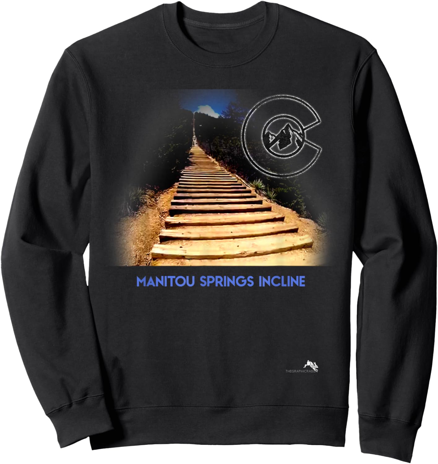 Manitou Springs Incline Colorado Sweatshirt - Sweatshirt | Black