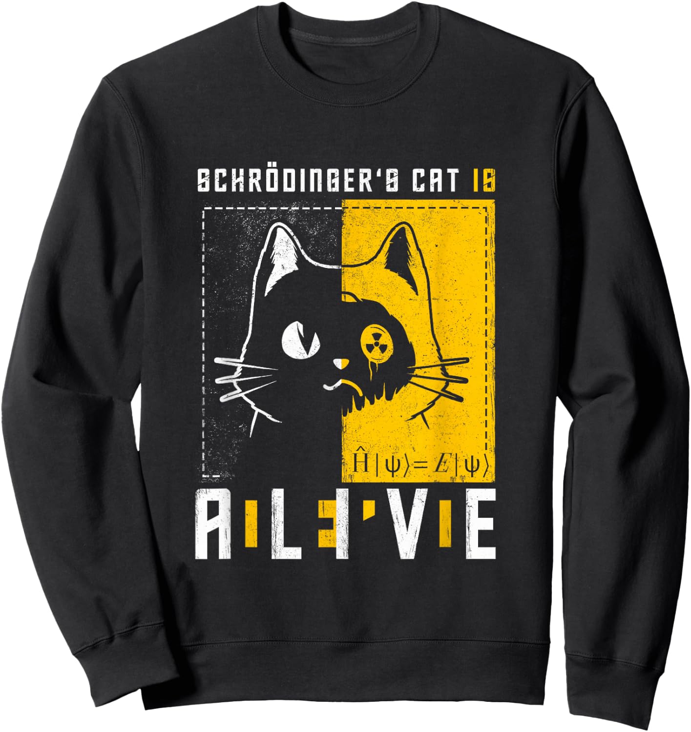 Schrödingers Katze Katzenzustand Quantenmechanik Physiker Sweatshirt - Sweatshirt | Black