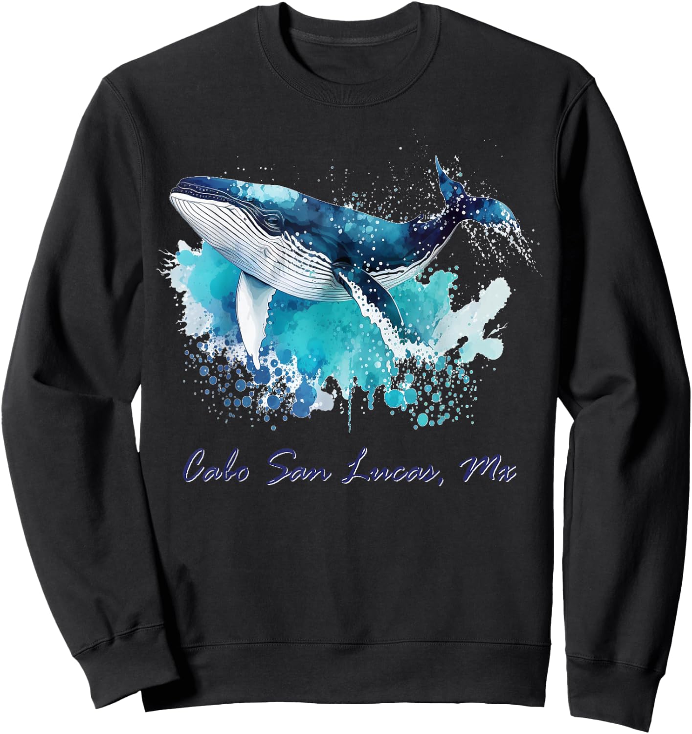 Cabo San Lucas, MX - Whale Watching Sweatshirt - Sweatshirt | Black