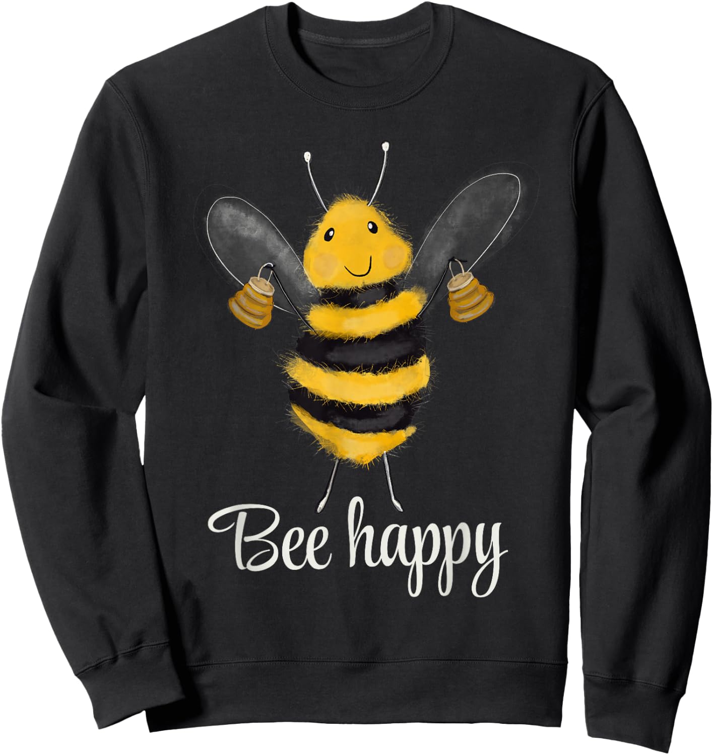 Bee Happy Honey Bee Beeekeeper , black Sweatshirt - Sweatshirt | Black