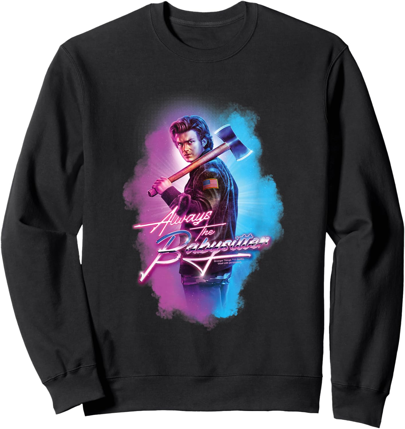 Stranger Things : Steve Harrington Is Still the Babysitter , Black, S Sweatshirt - Sweatshirt | Black