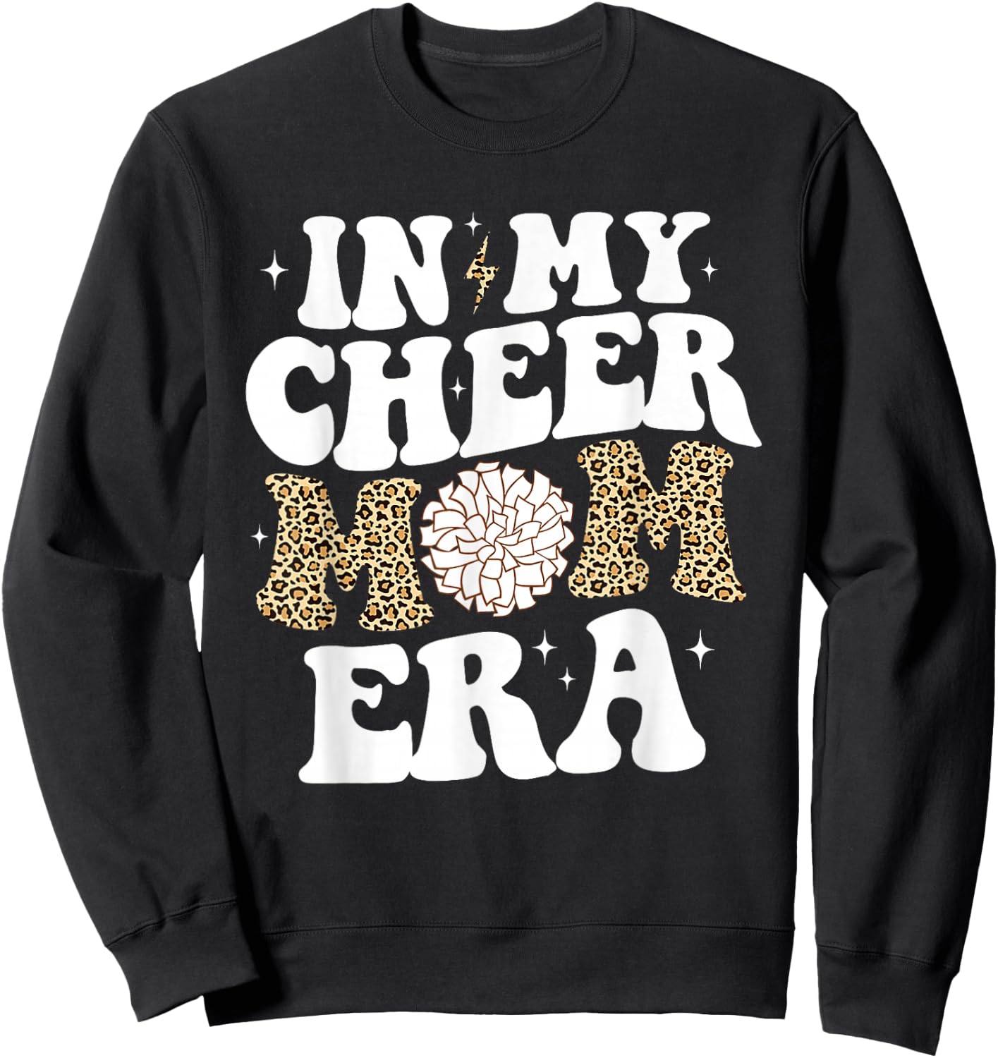 in My Cheer Mom Era Game Day Cheerleading Mom Cheer Mom Sweatshirt - Sweatshirt | Black
