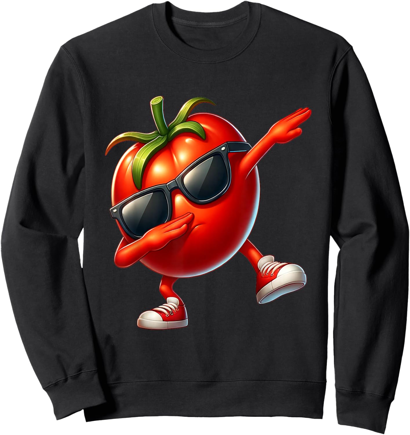 Dab Tomate Tanzende Dabbing Tomate Frucht Sweatshirt - Sweatshirt | Black