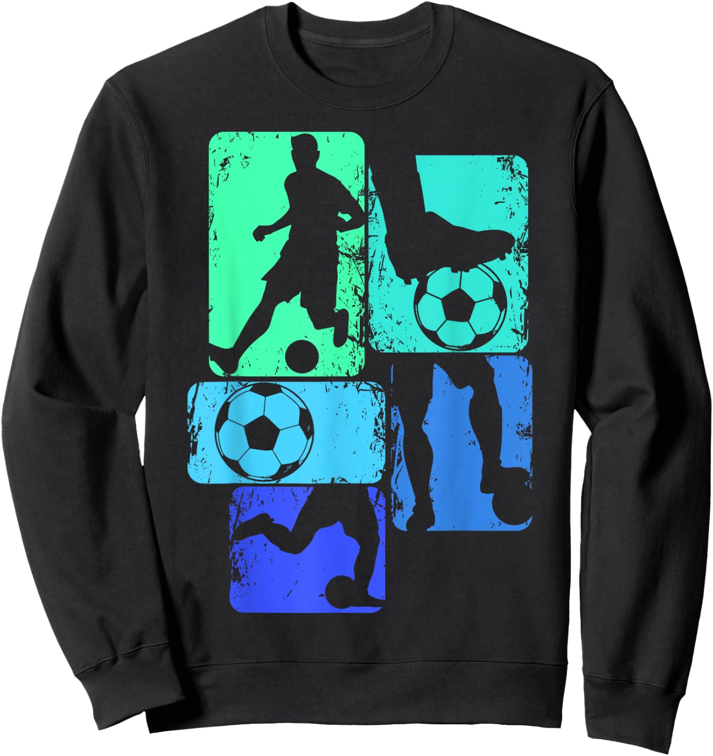 Football Player Boys Kids , black Sweatshirt - Sweatshirt | Black